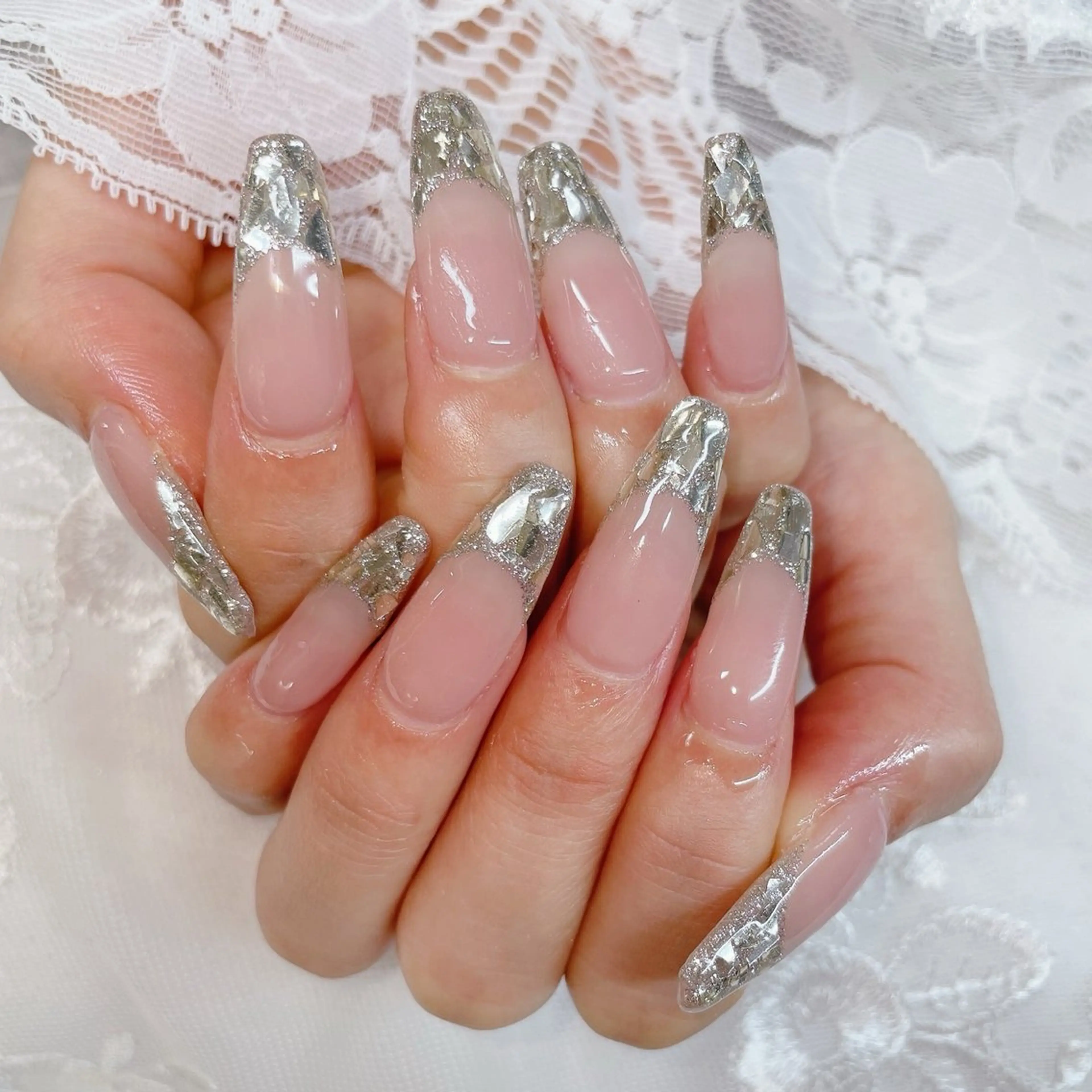 ロング ハンドネイル ハンドケア 💜MIYA nail川崎店のネイルデザイン