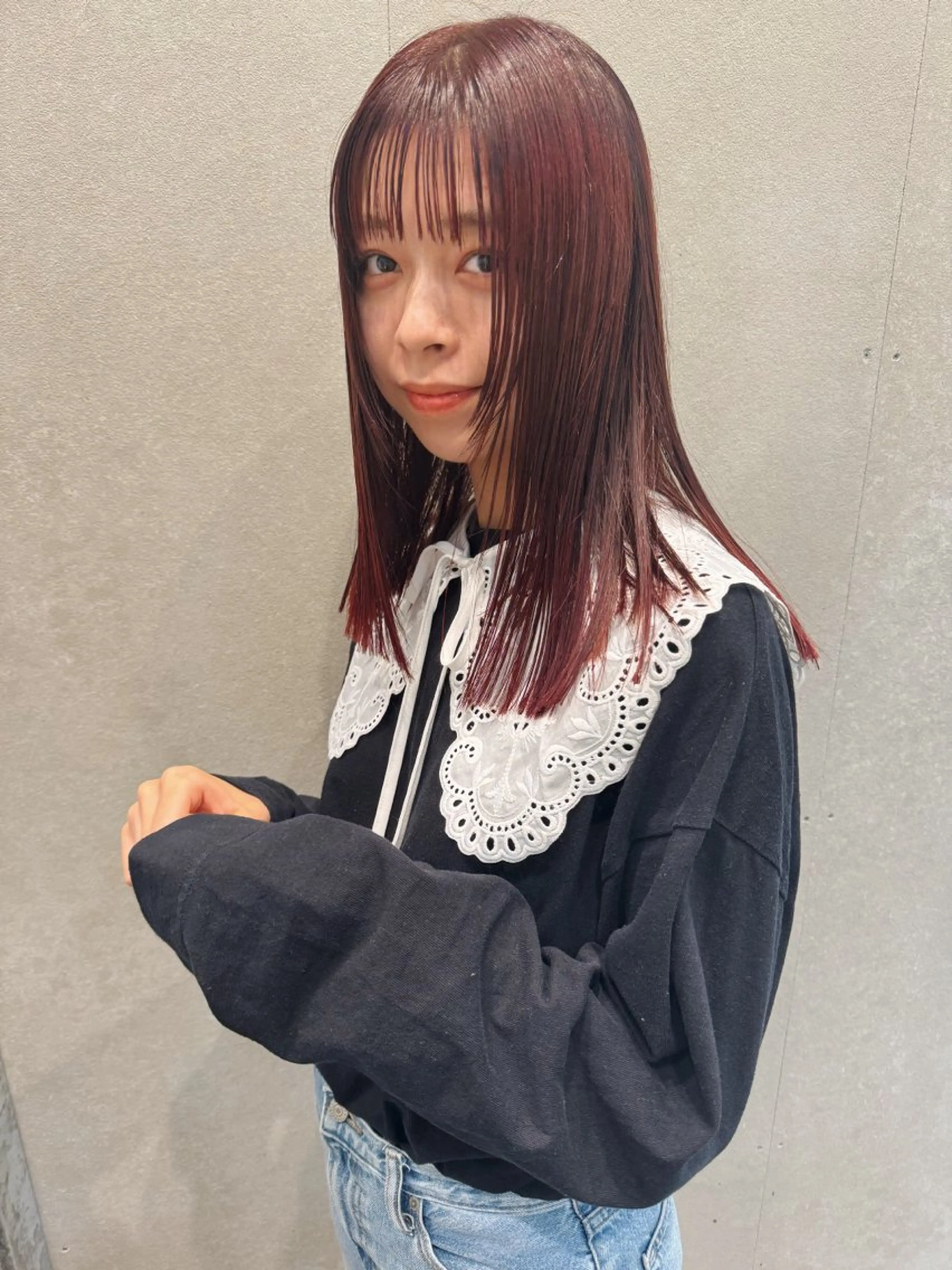 ミディアム カラー ブリーチ ブリーチなしカラー カット ヘアカラー トリートメント センスをお届けします 大谷将生INFPのヘアスタイル