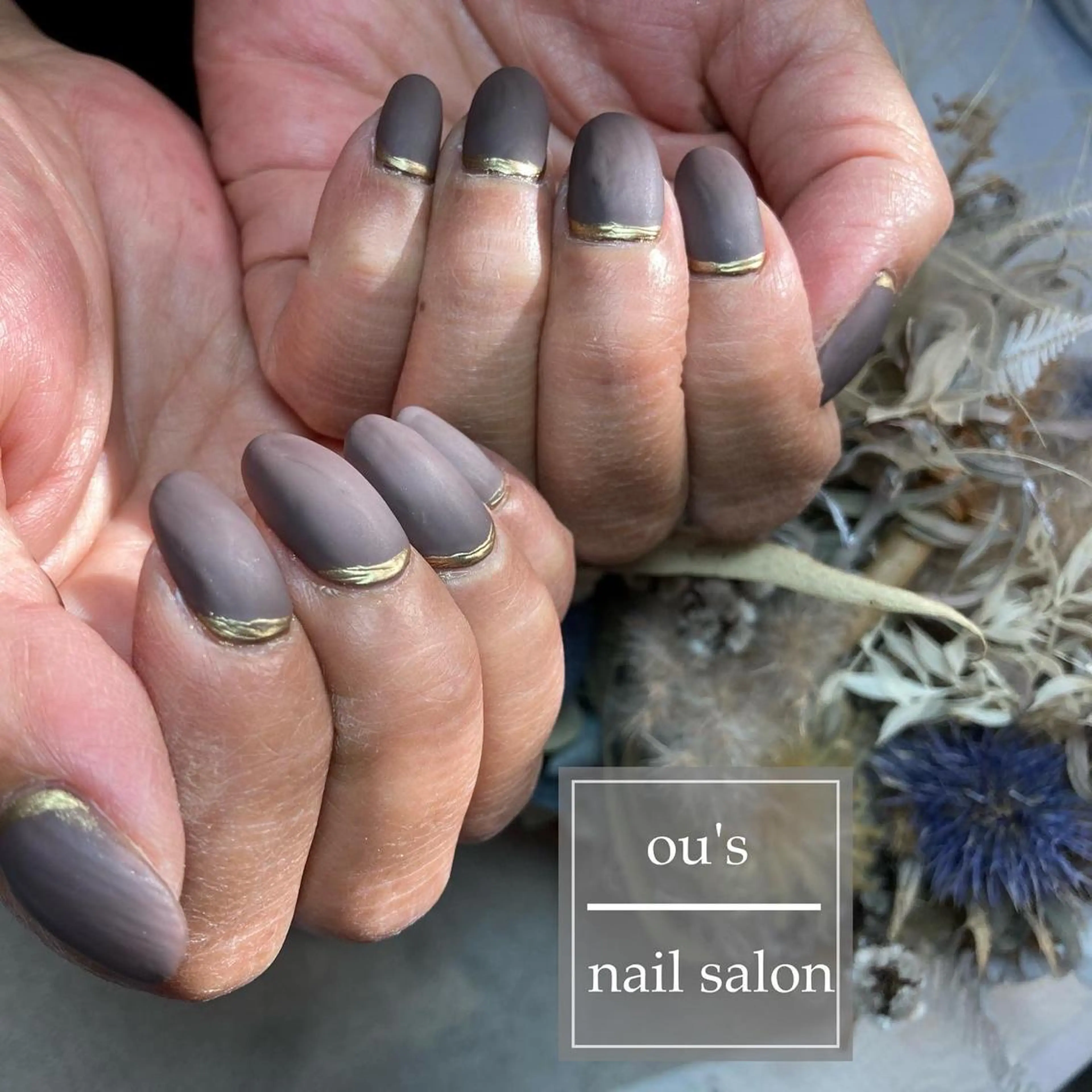 ネイル マットネイル ワンカラーネイル ハンドネイル ou's nail salon所属・小林 桜のネイルデザイン