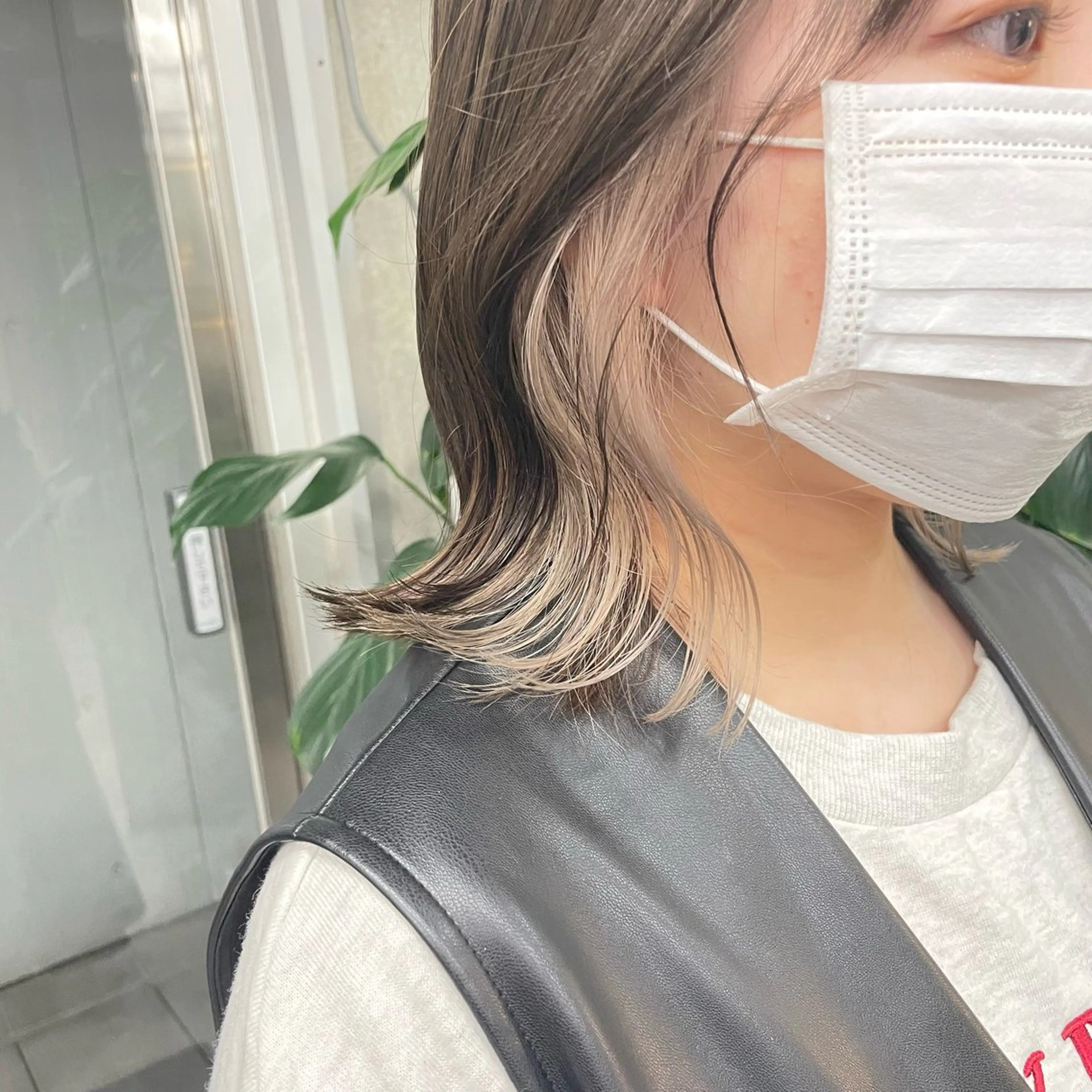 ミディアム カラー ヘアカラー 🌸柔らかハイトーン 🧃Shionのヘアスタイル