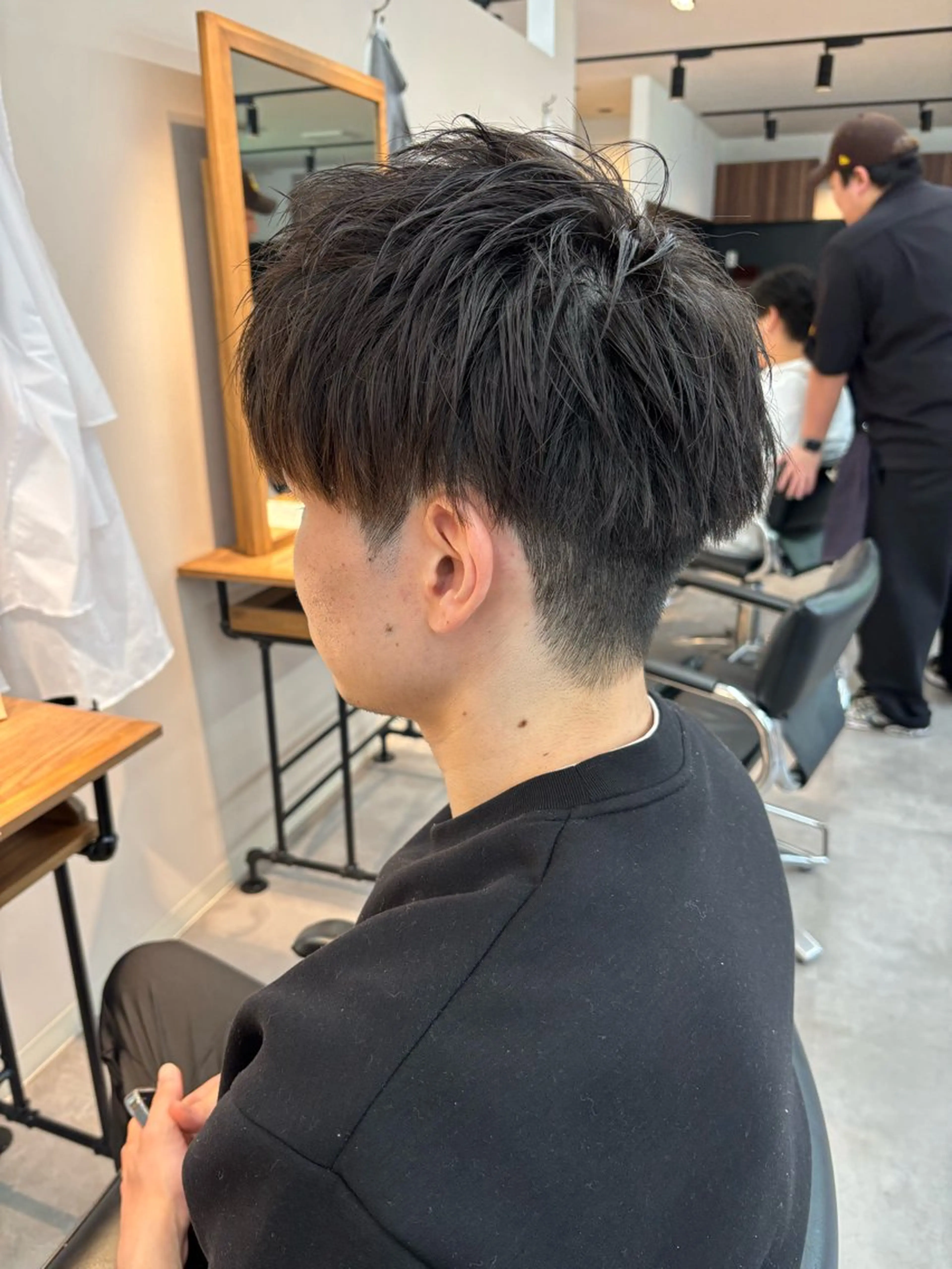 メンズ メンズショート ツーブロック カット 保立/メンズカット 千葉駅フェザーパーマのヘアスタイル