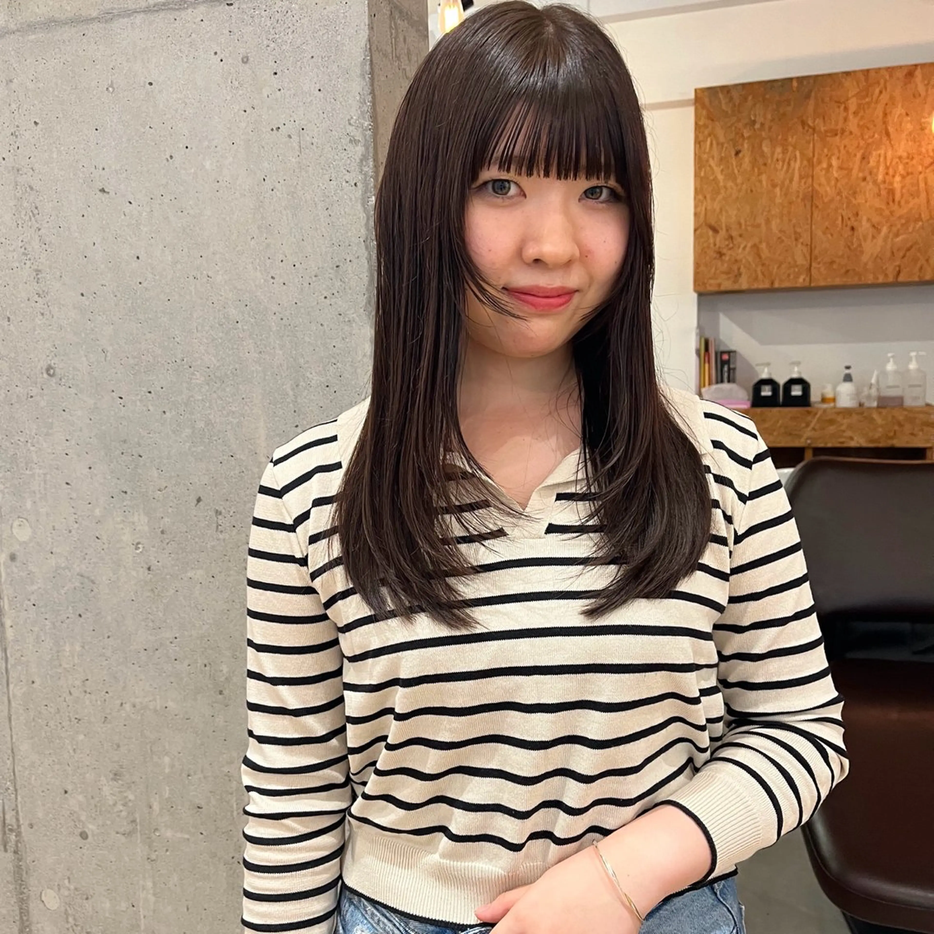 セミロング 顔まわりレイヤー レイヤーカット 暖色/パーマ 🌼クニトウメイのヘアスタイル