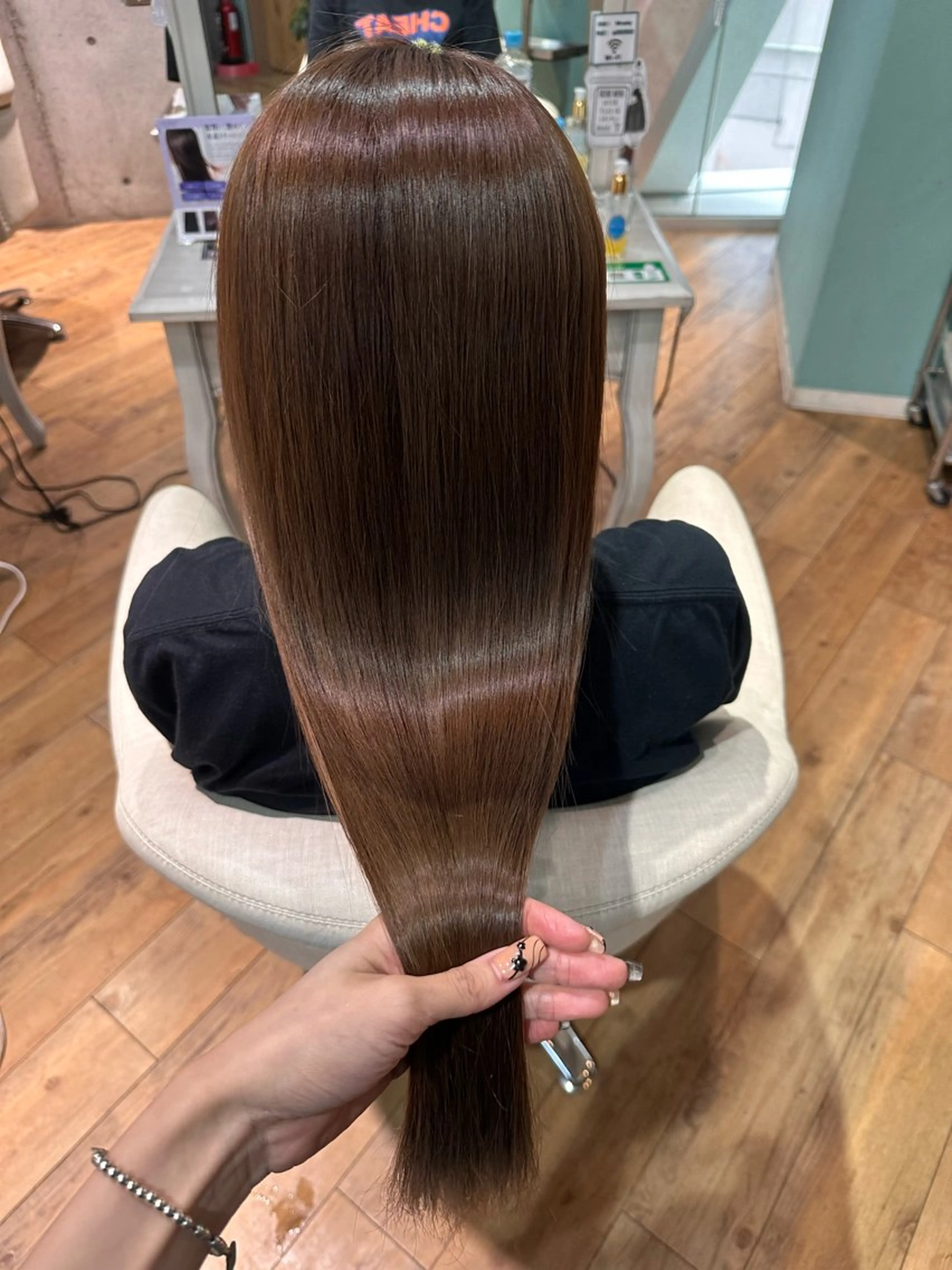 ロング カラー ケアカラー 髪質改善 トリートメント ヘアカラー トリートメント 🧸プルエクステ❤︎ ネイルKAO🧸のヘアスタイル