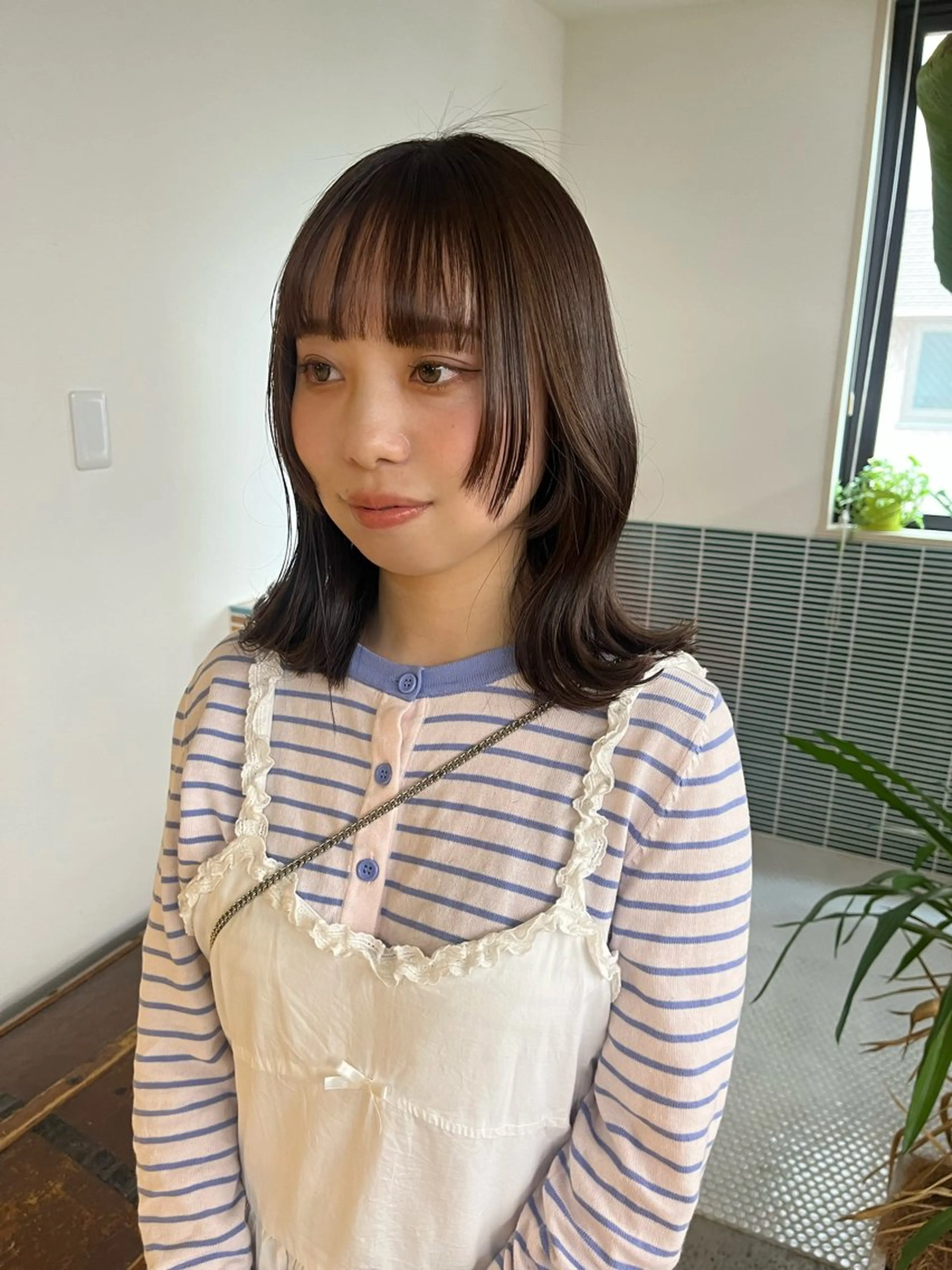 ミディアム カラー 透明感カラー カット ヘアカラー トリートメント 🩷ハイトーン透明感 レイヤー🩷ユリカのヘアスタイル