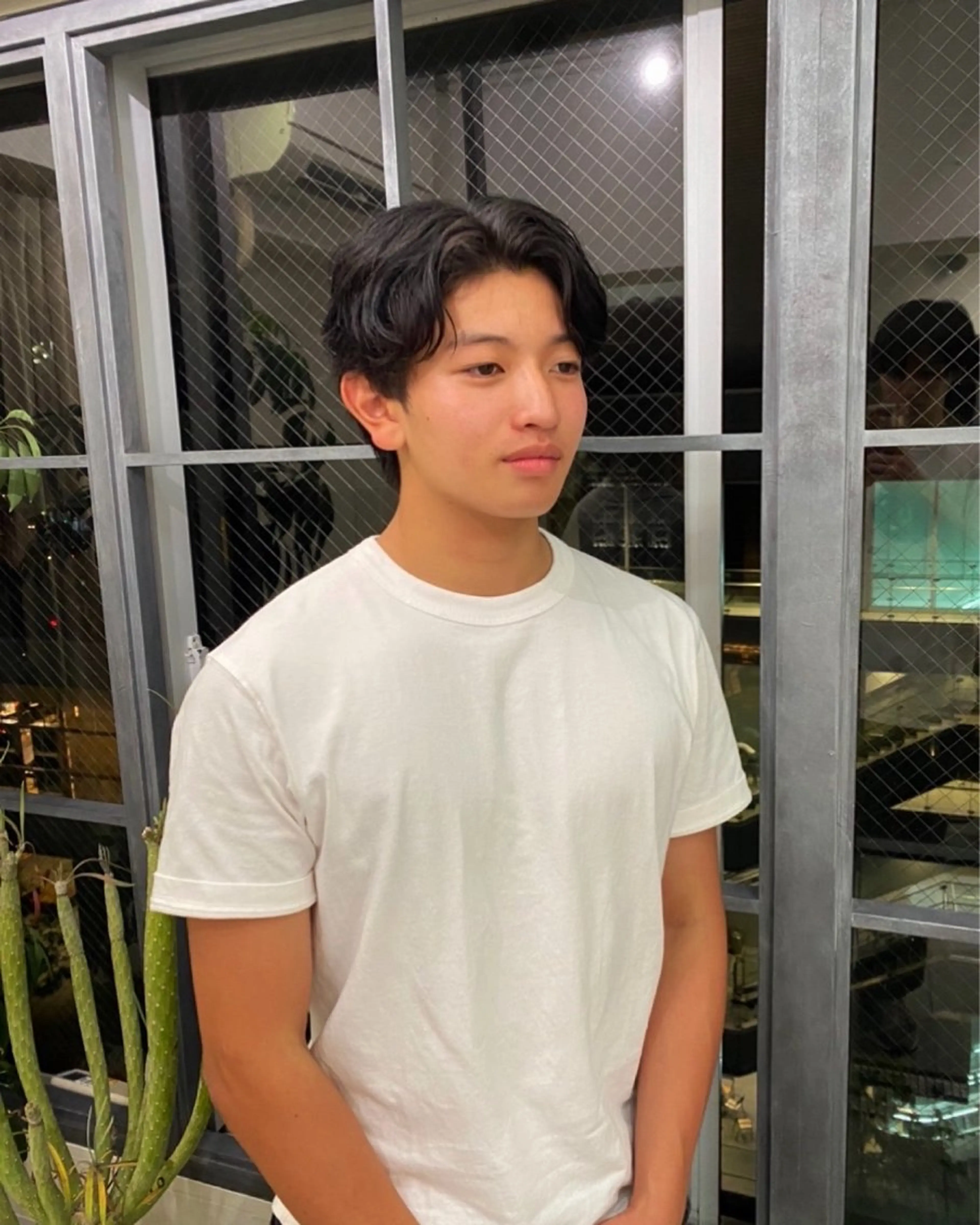 メンズ センターパート 田形清流のヘアスタイル