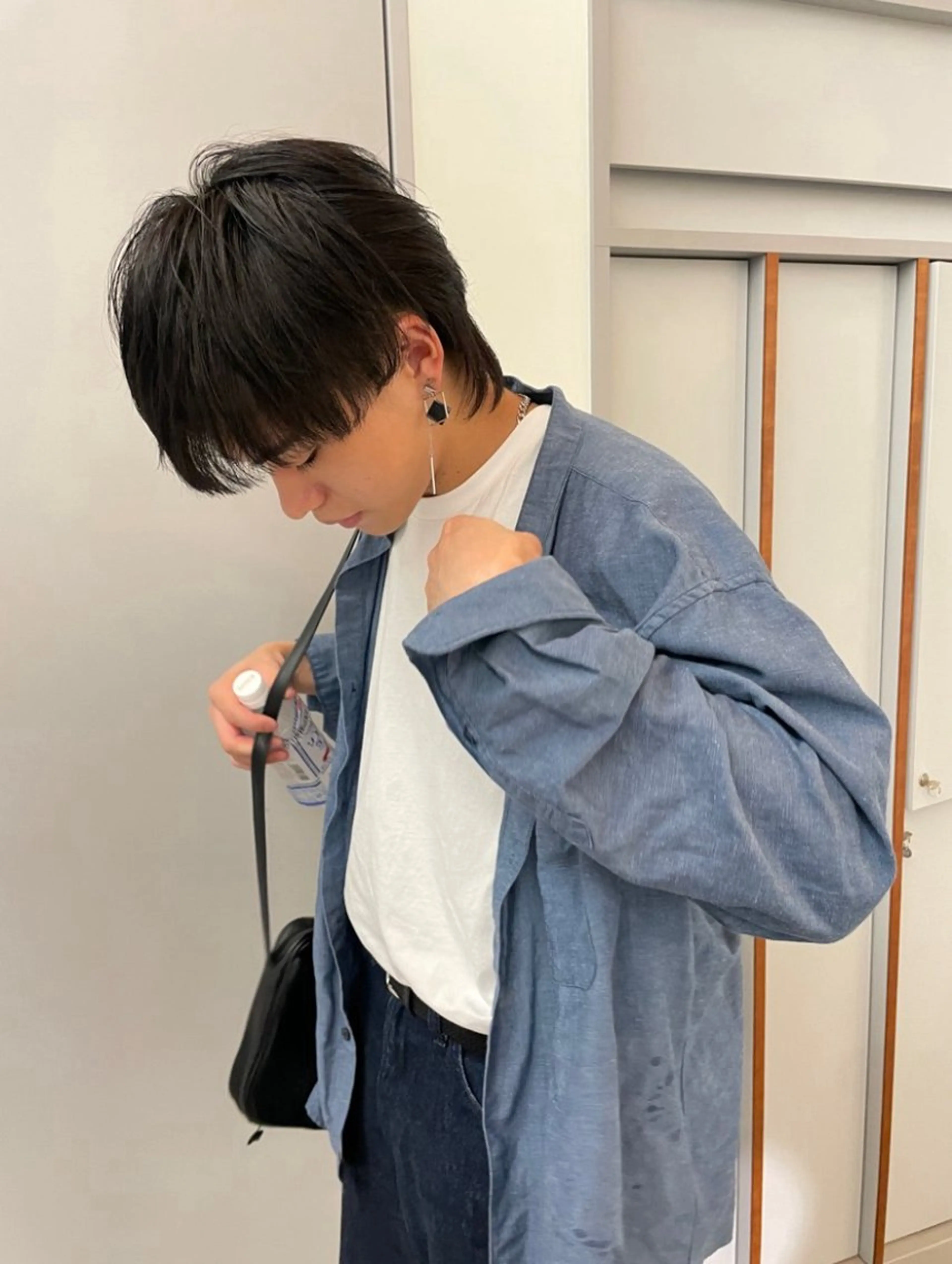 メンズ センターパート 田形清流のヘアスタイル