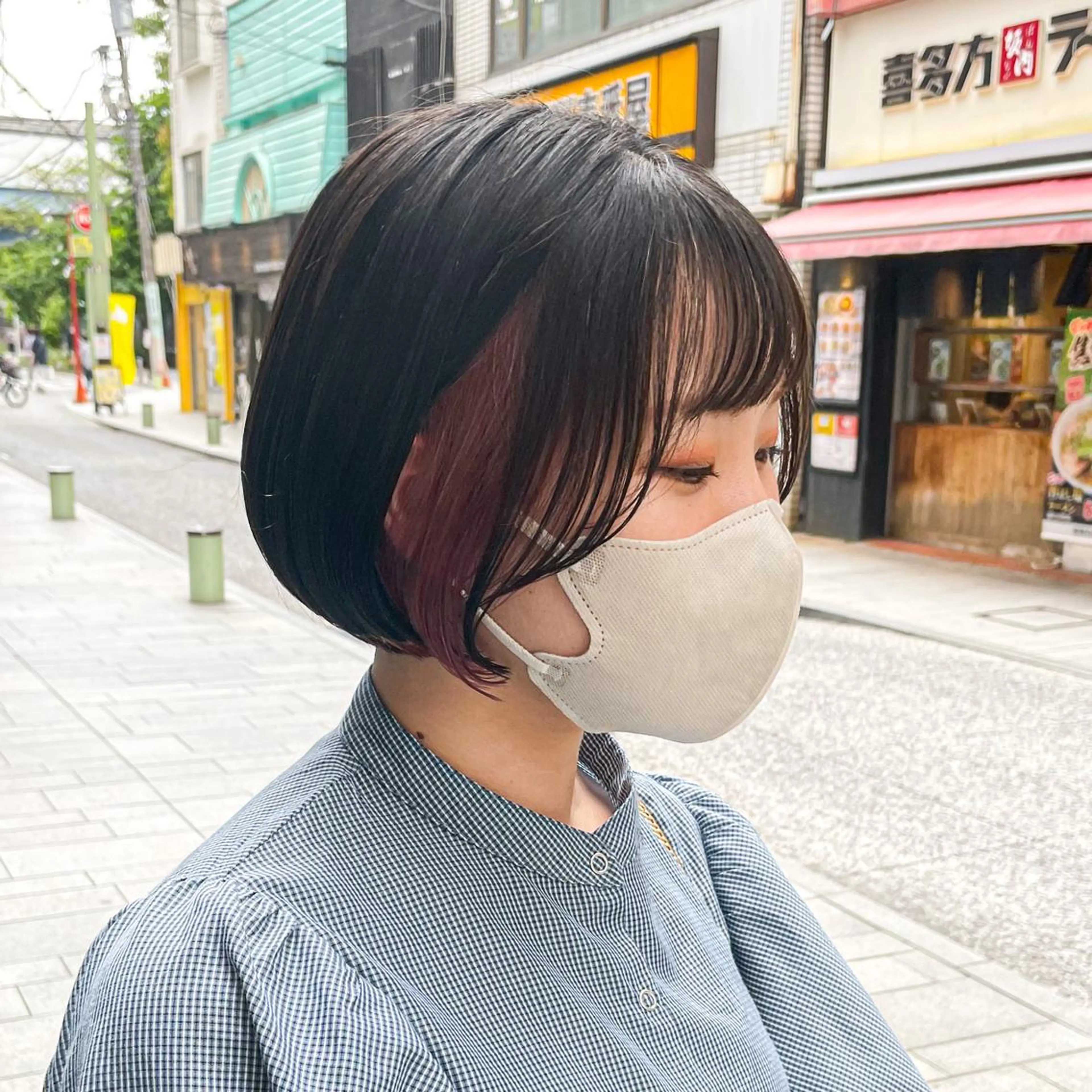 ミディアム 小顔カット カット トリートメント ショートボブ/カラー 🌟齋藤ほのかのヘアスタイル