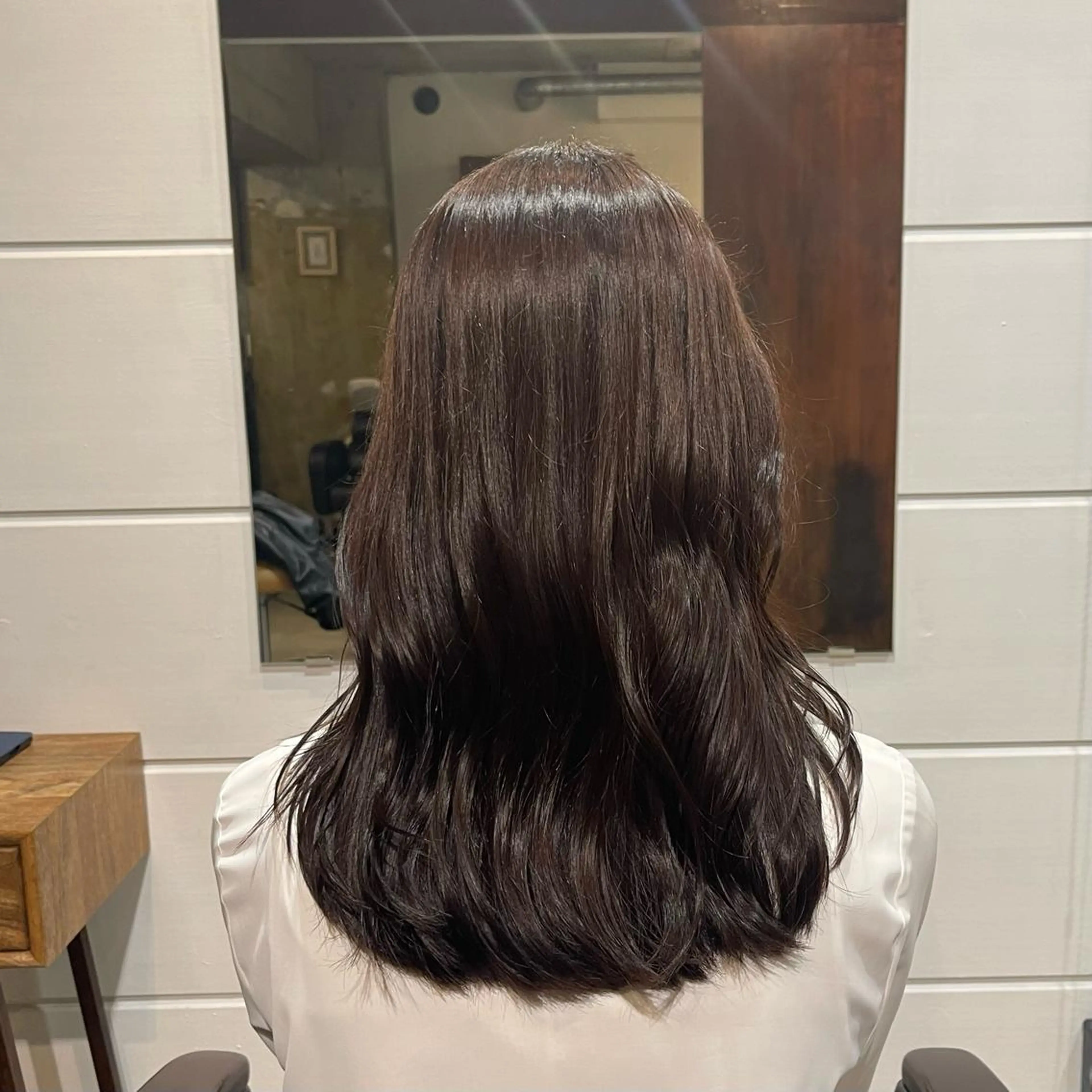 ミディアム カラー イージーパーマ募集 平口はのんのヘアスタイル