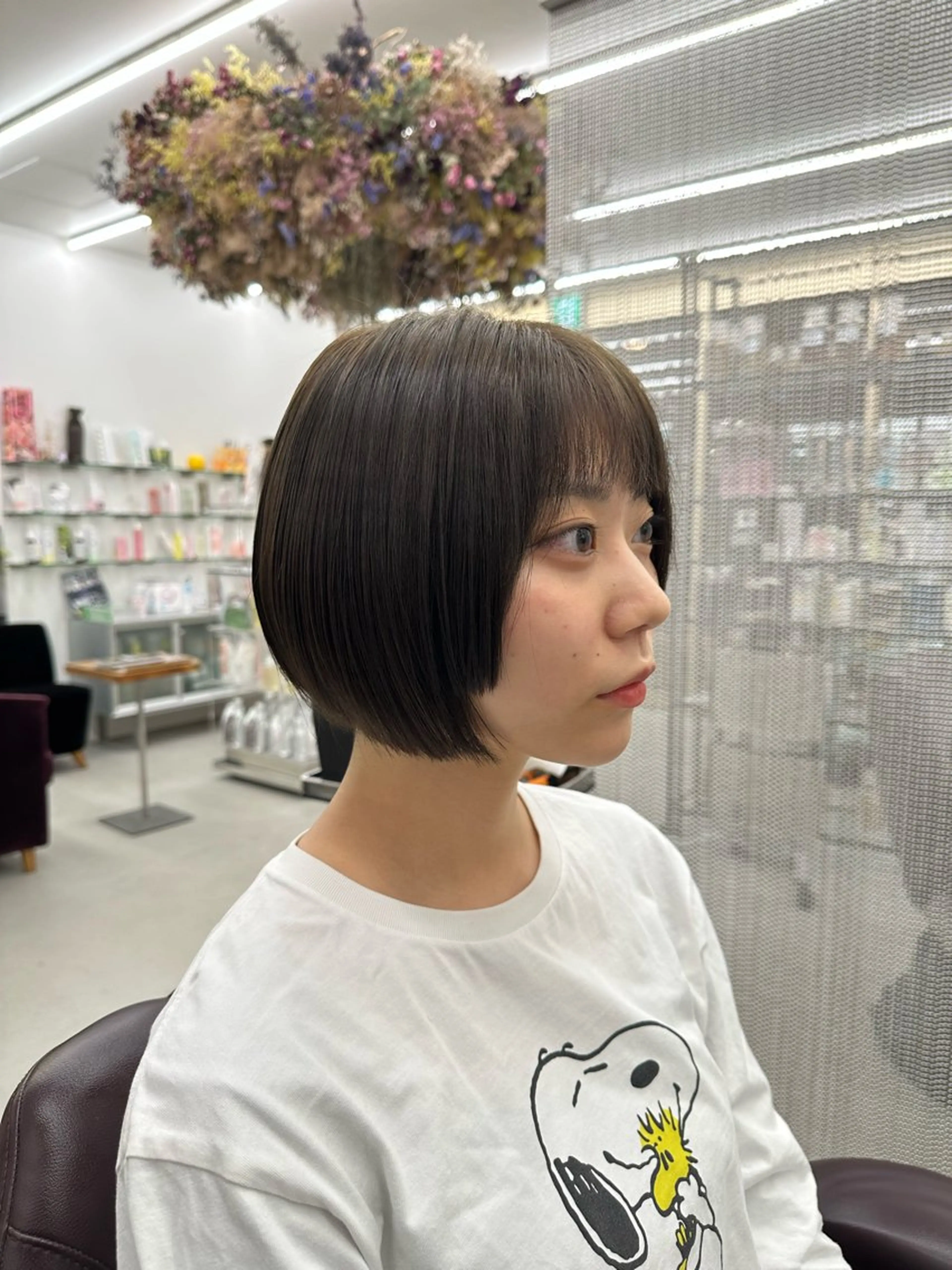 ショート カラー ボブ ショート 髪質改善  相澤晃希のヘアスタイル