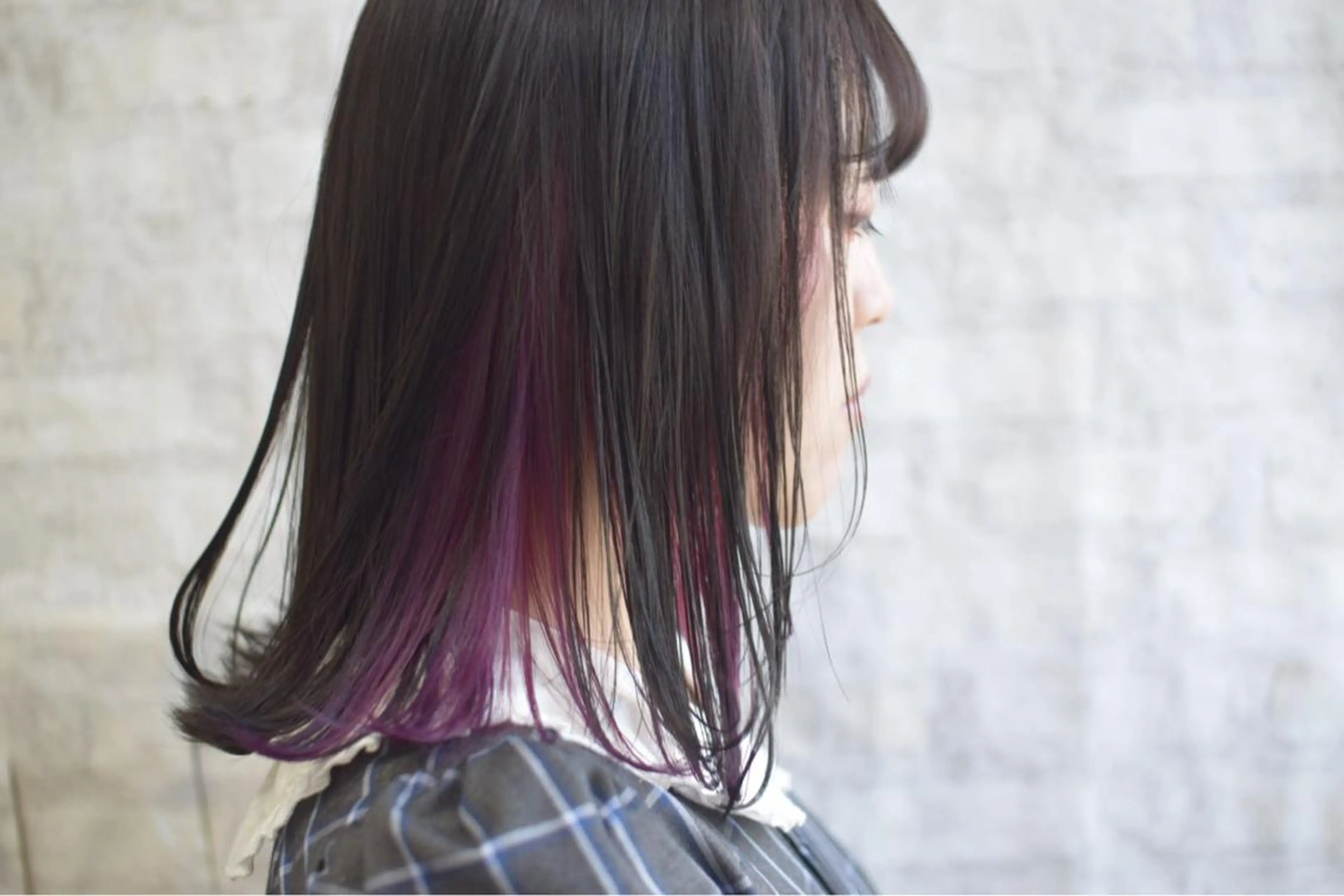 ショート カラー インナーカラー パープルカラー ハイトーンカラー RYUのヘアスタイル