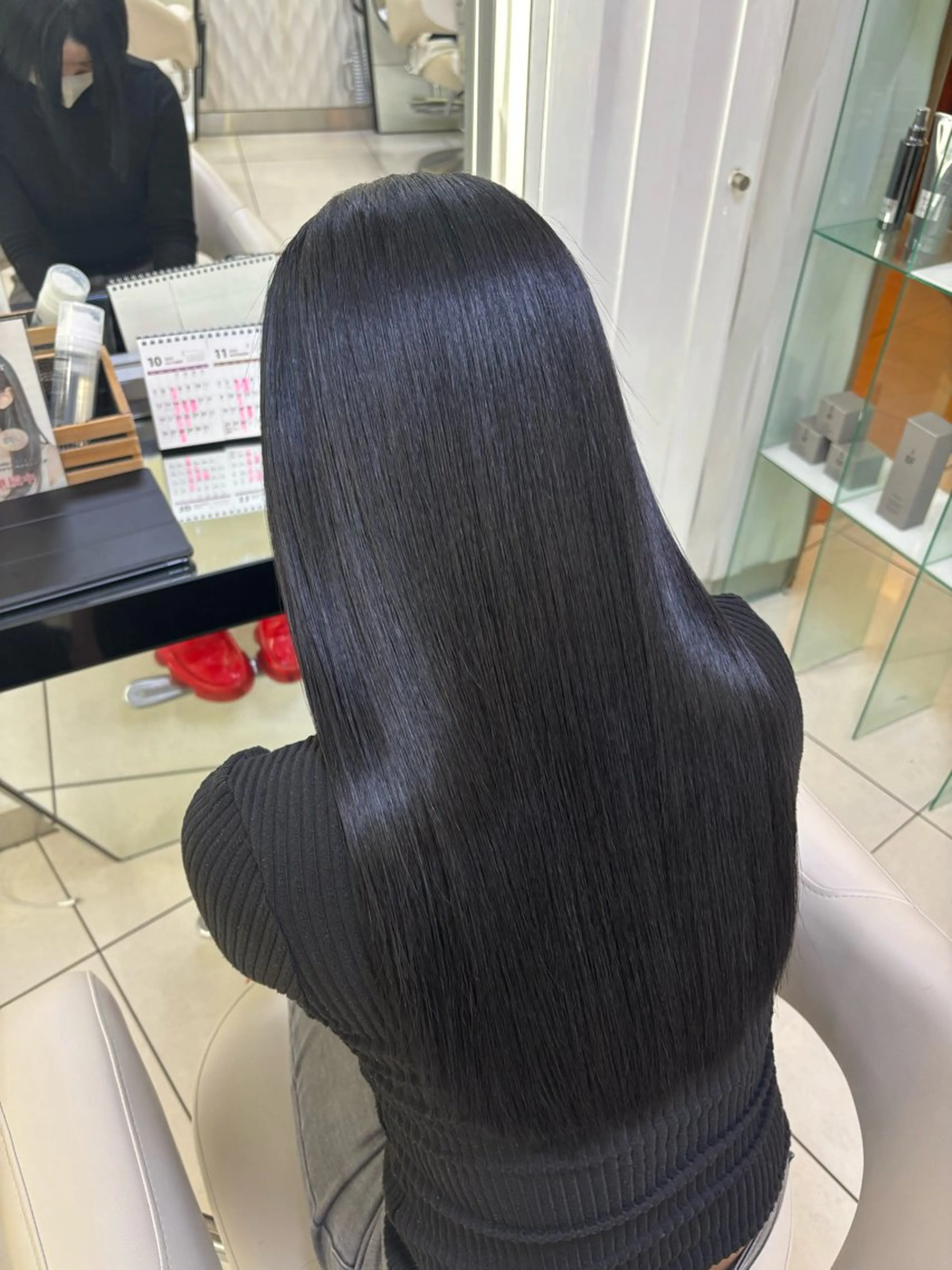 ロング カット ヘアカラー ABE SYOKAのヘアスタイル