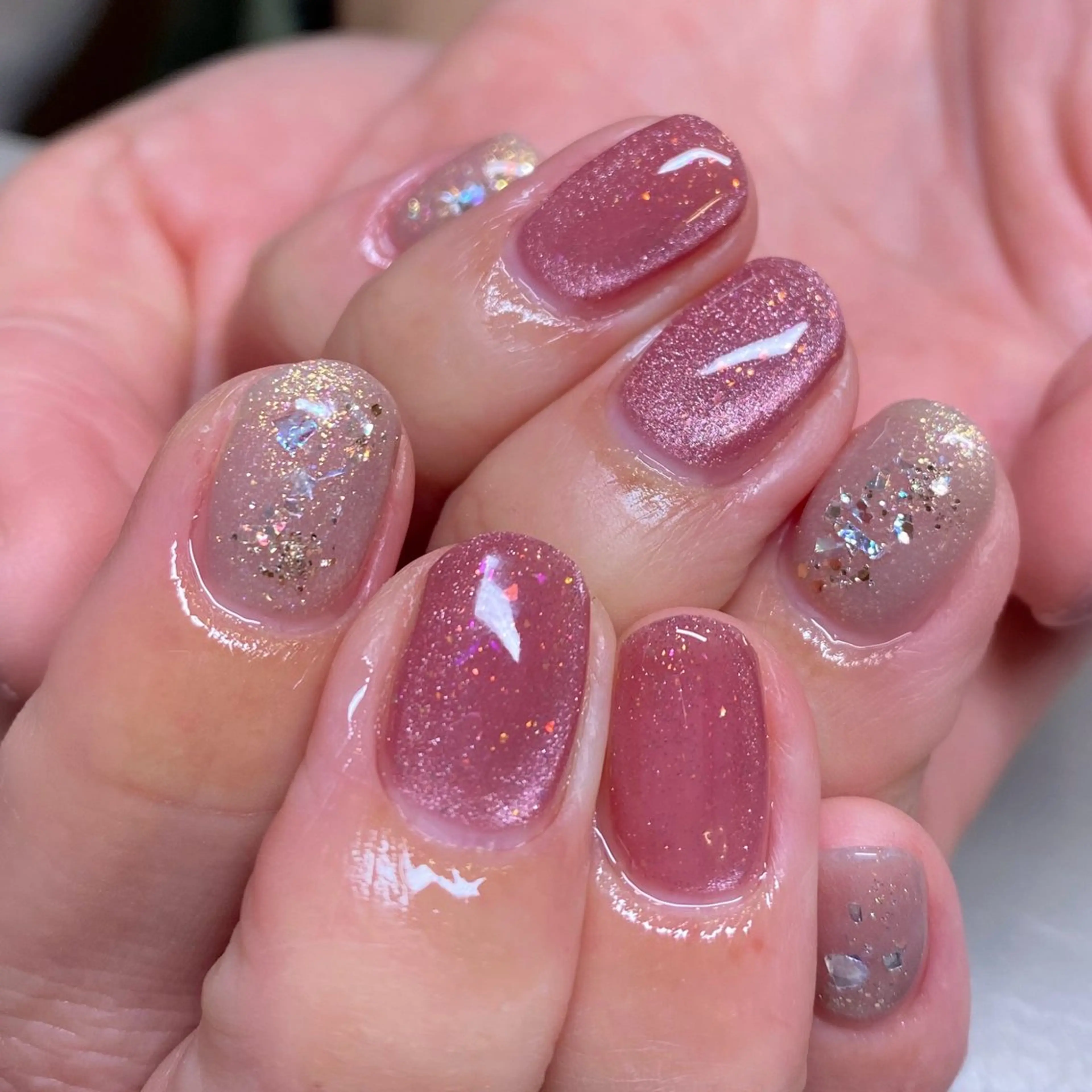 ネイル マグネットネイル ニュアンスネイル nail amuseのネイルデザイン