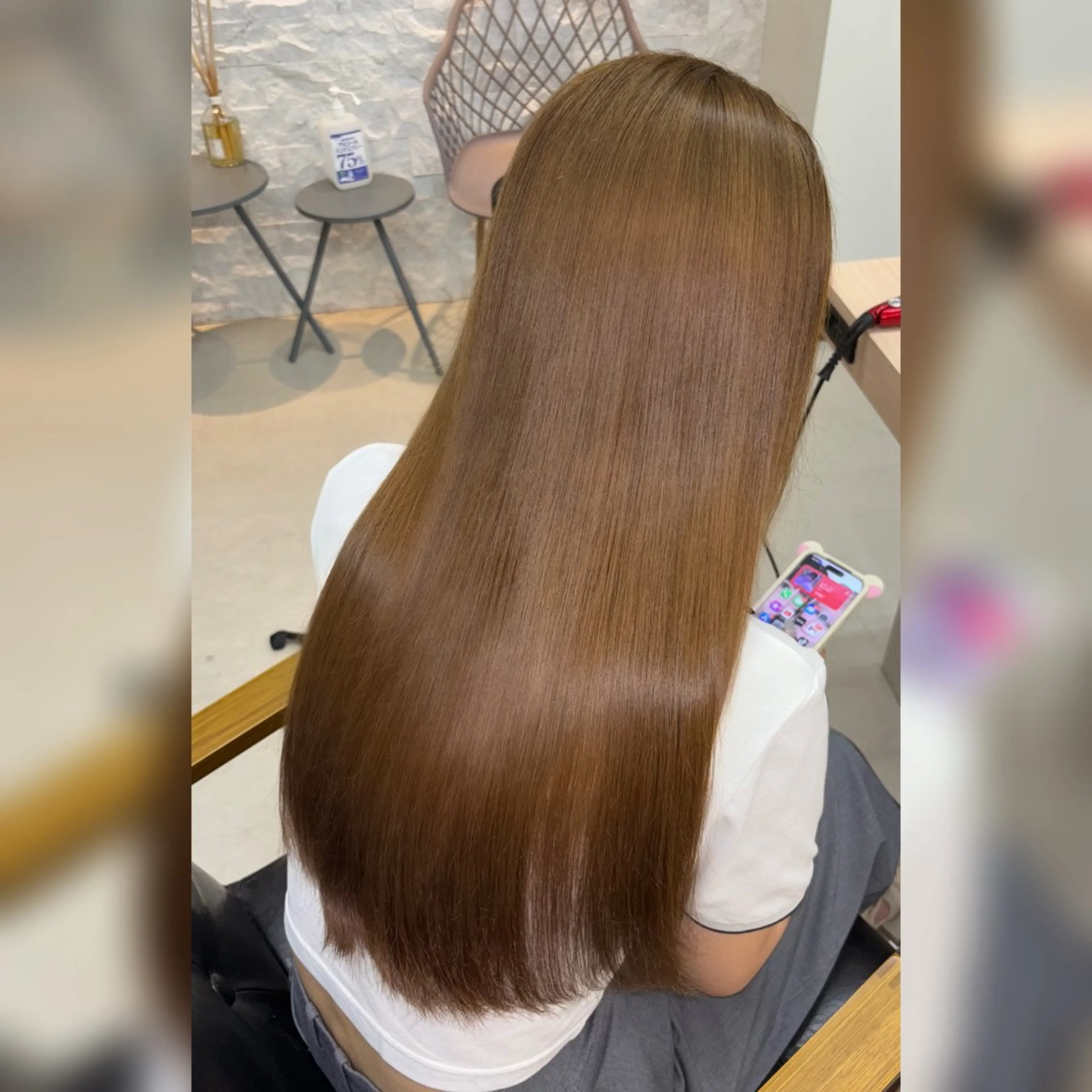 ロング 酸性ストレート 【ALEAP】 chisatoのヘアスタイル