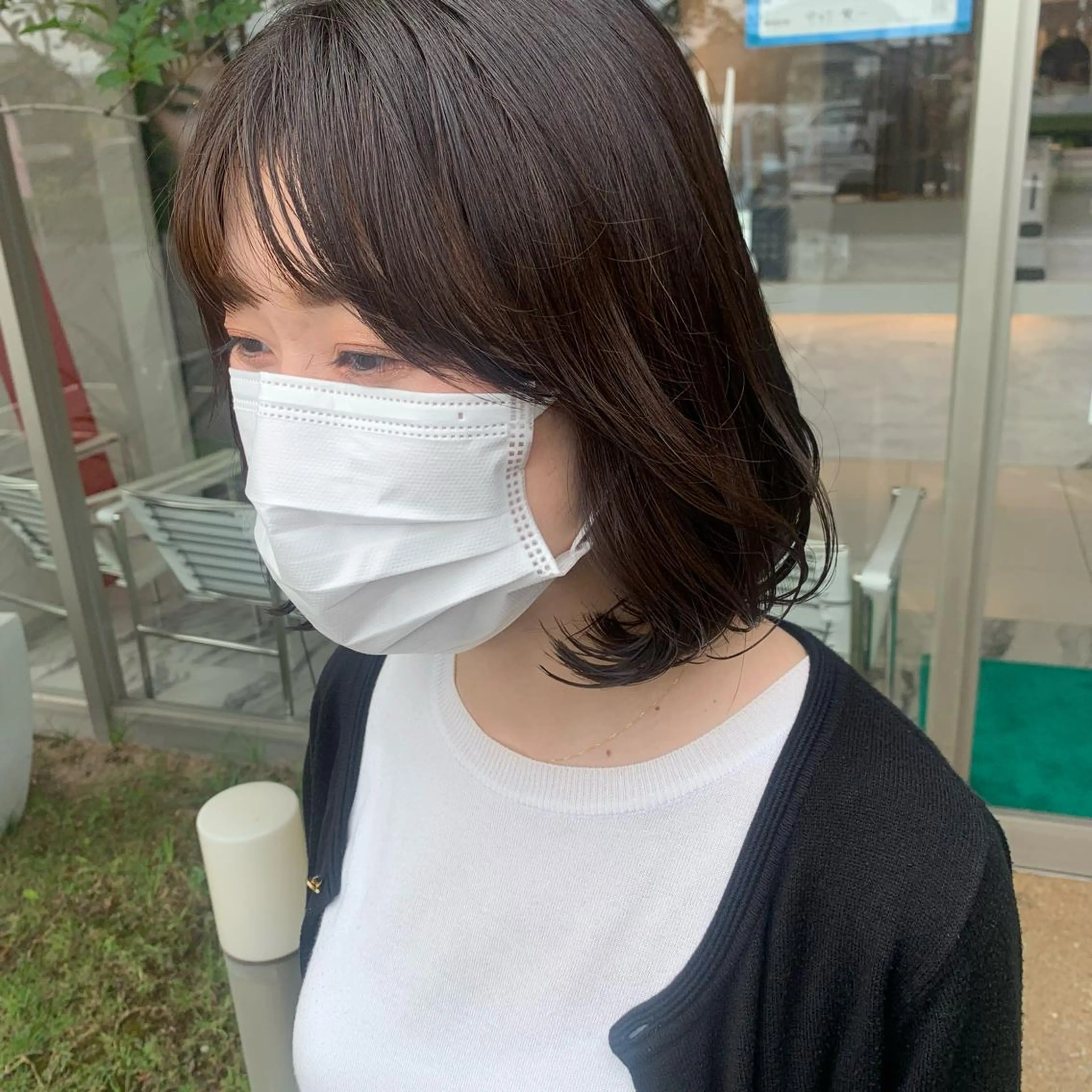 ミディアム ボブ 韓国風ヘア カット 畠山 華奈のヘアスタイル