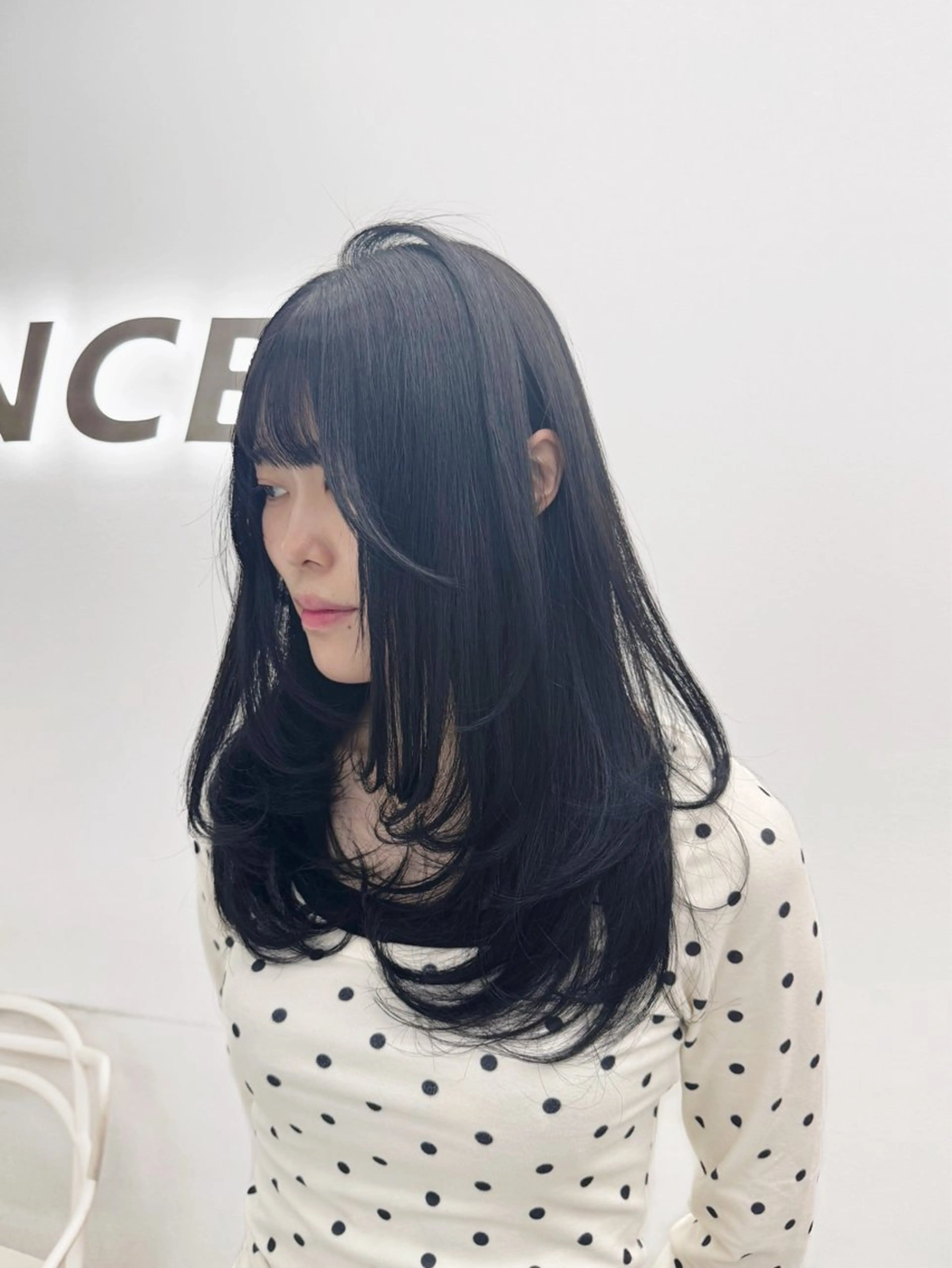 ロング カット ヘアカラー トリートメント ヘアセット 🤍韓国暗髪 レイヤー🤍きょうのヘアスタイル