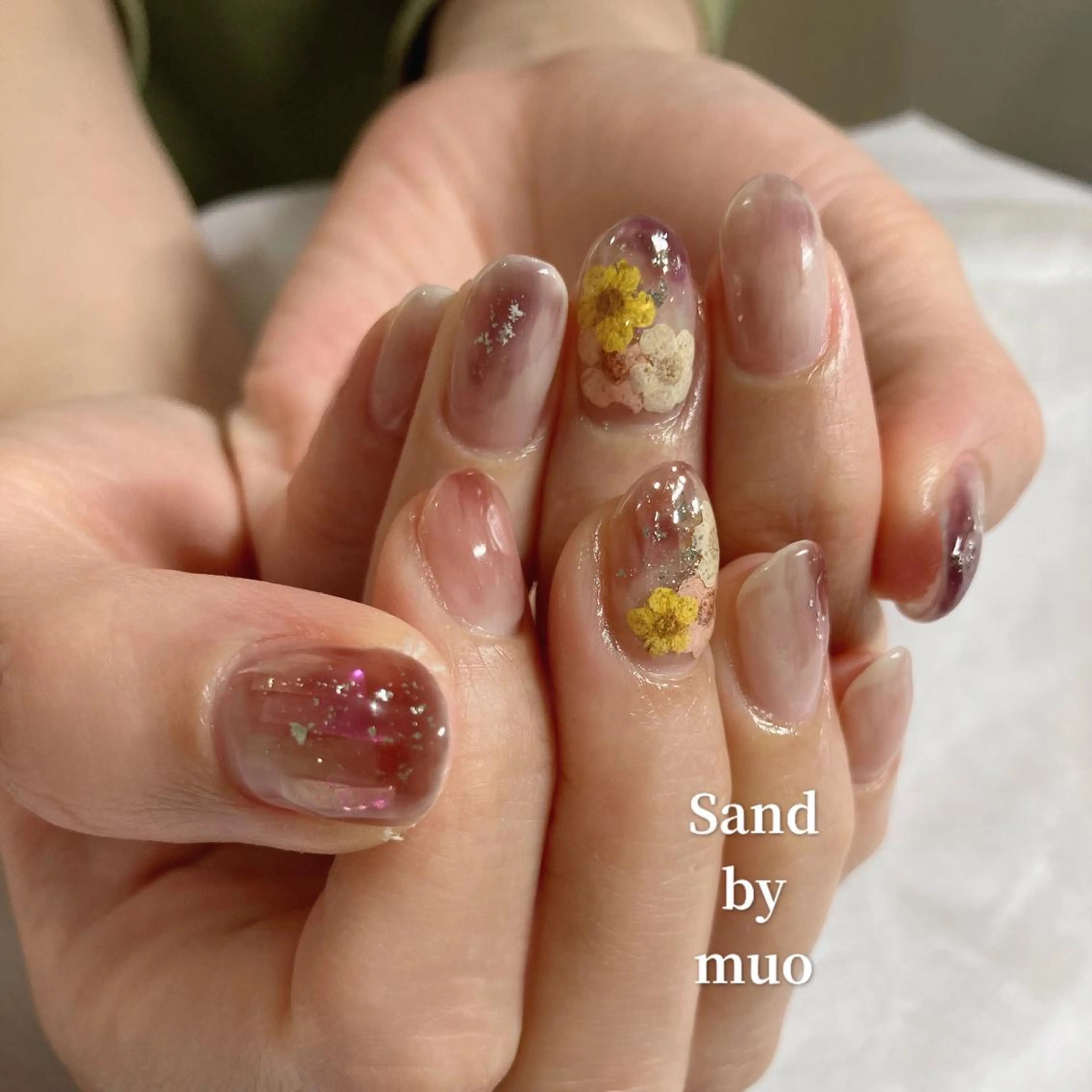 ネイル フラワーネイル Sand by muoのネイルデザイン