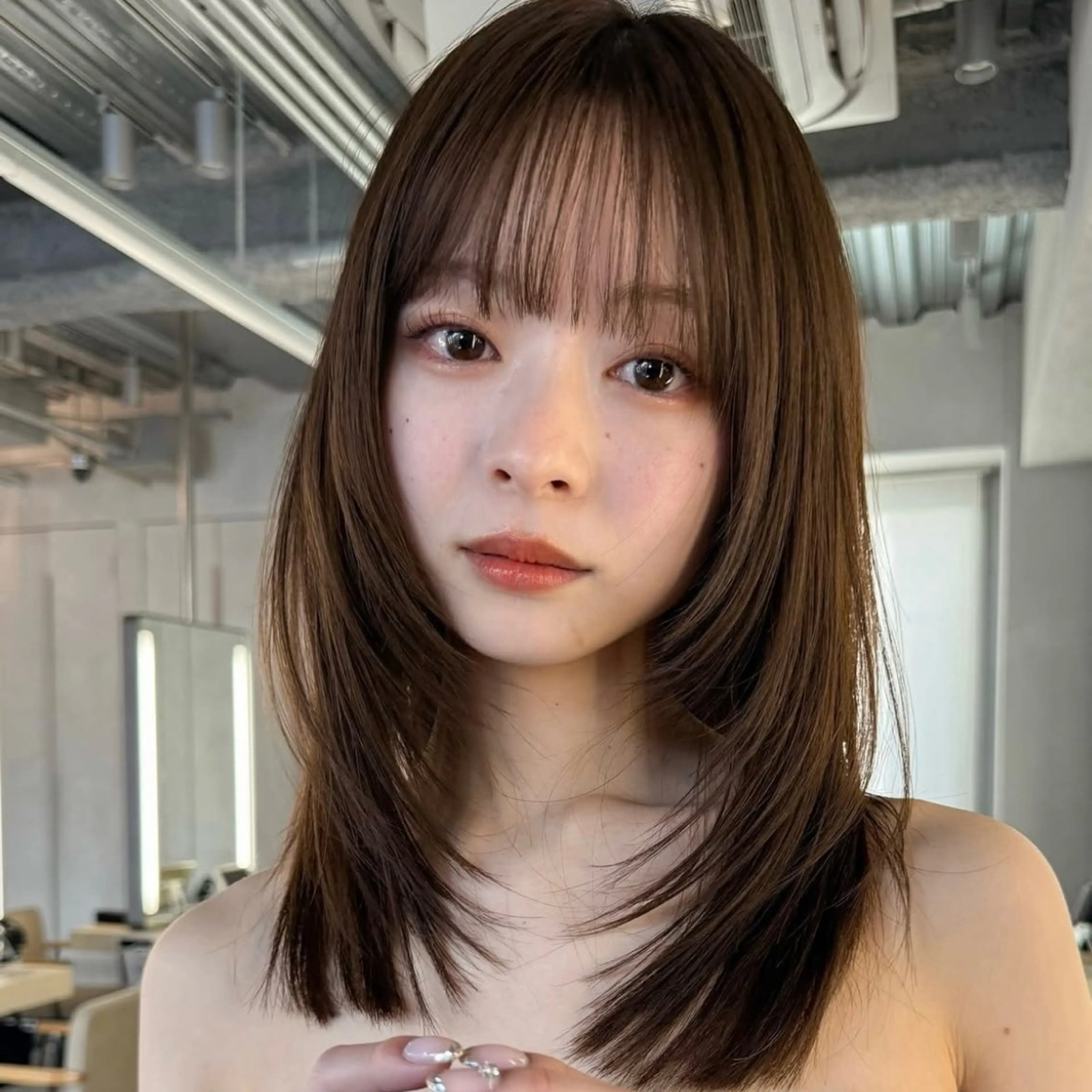 ロング ヘアアレンジ 韓国風ヘア レイヤーカット ロング fifth Tokyo所属・fifth 石川 凪のヘアスタイル