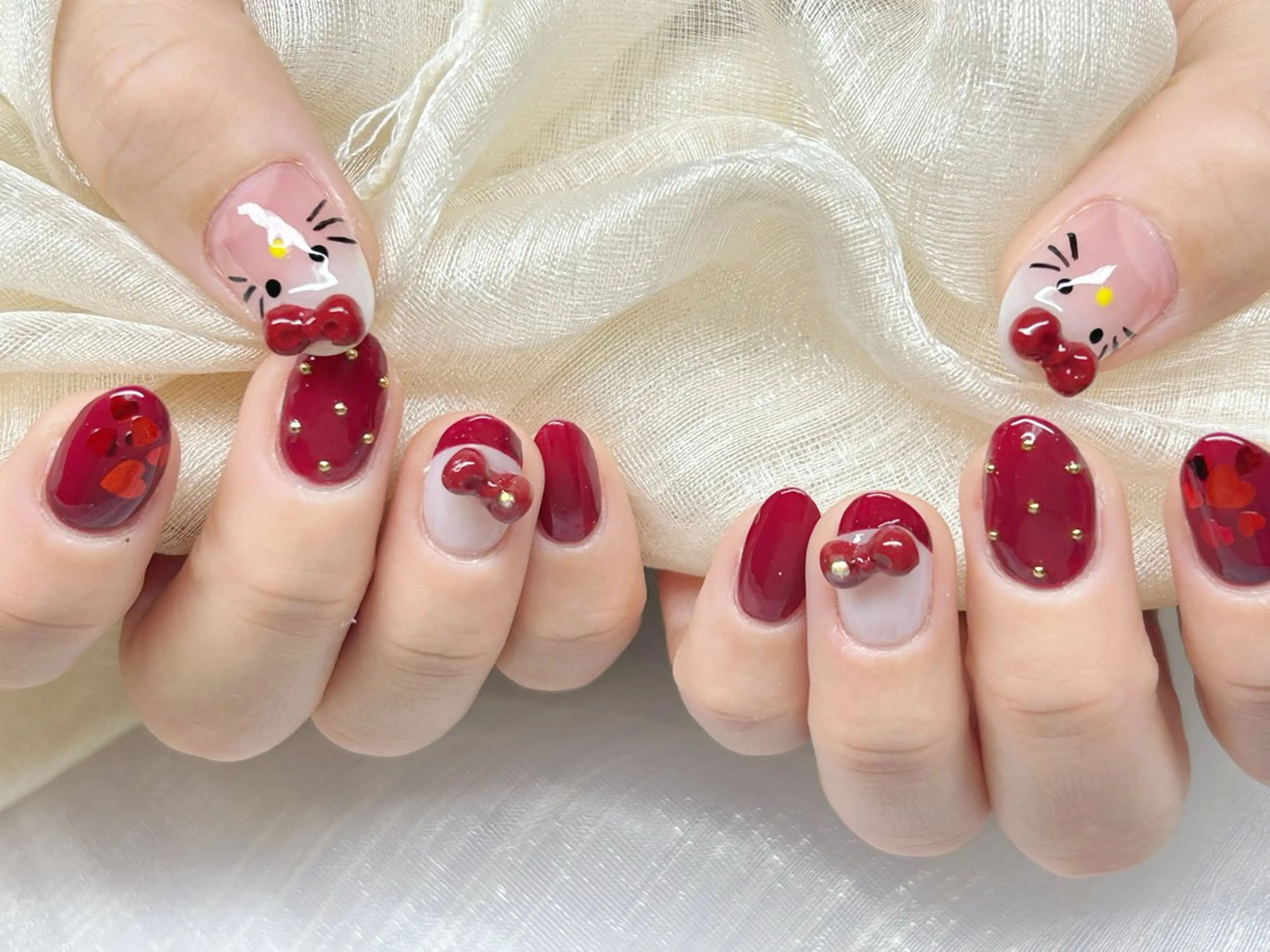 ネイル アートネイル 成人式 長さ出し フットネイル マグネットネイル ハンドネイル Lino Nailのネイルデザイン