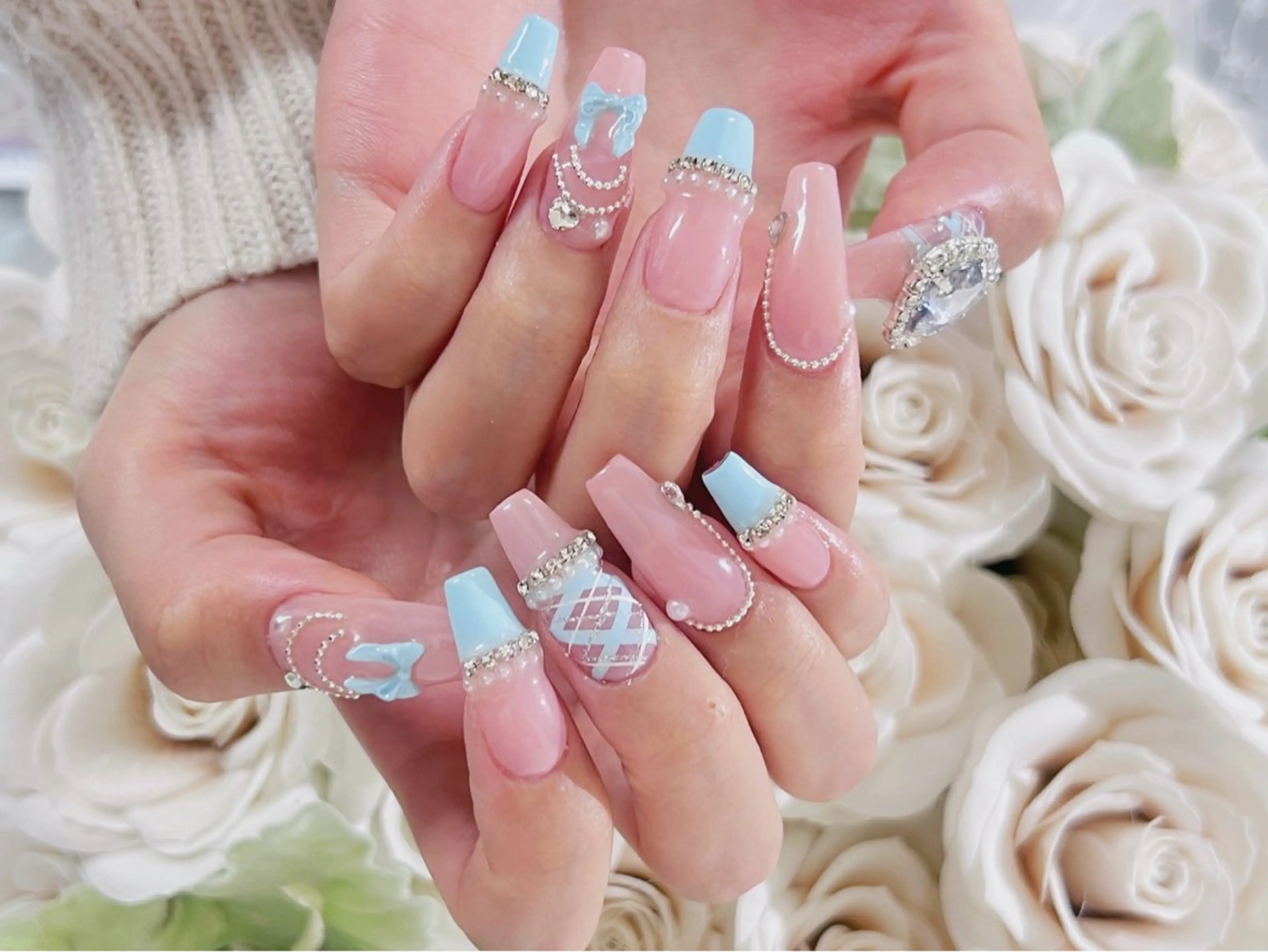 ネイル ロングネイル 持ち込み スカルプネイル ハンドネイル Painty nailのネイルデザイン