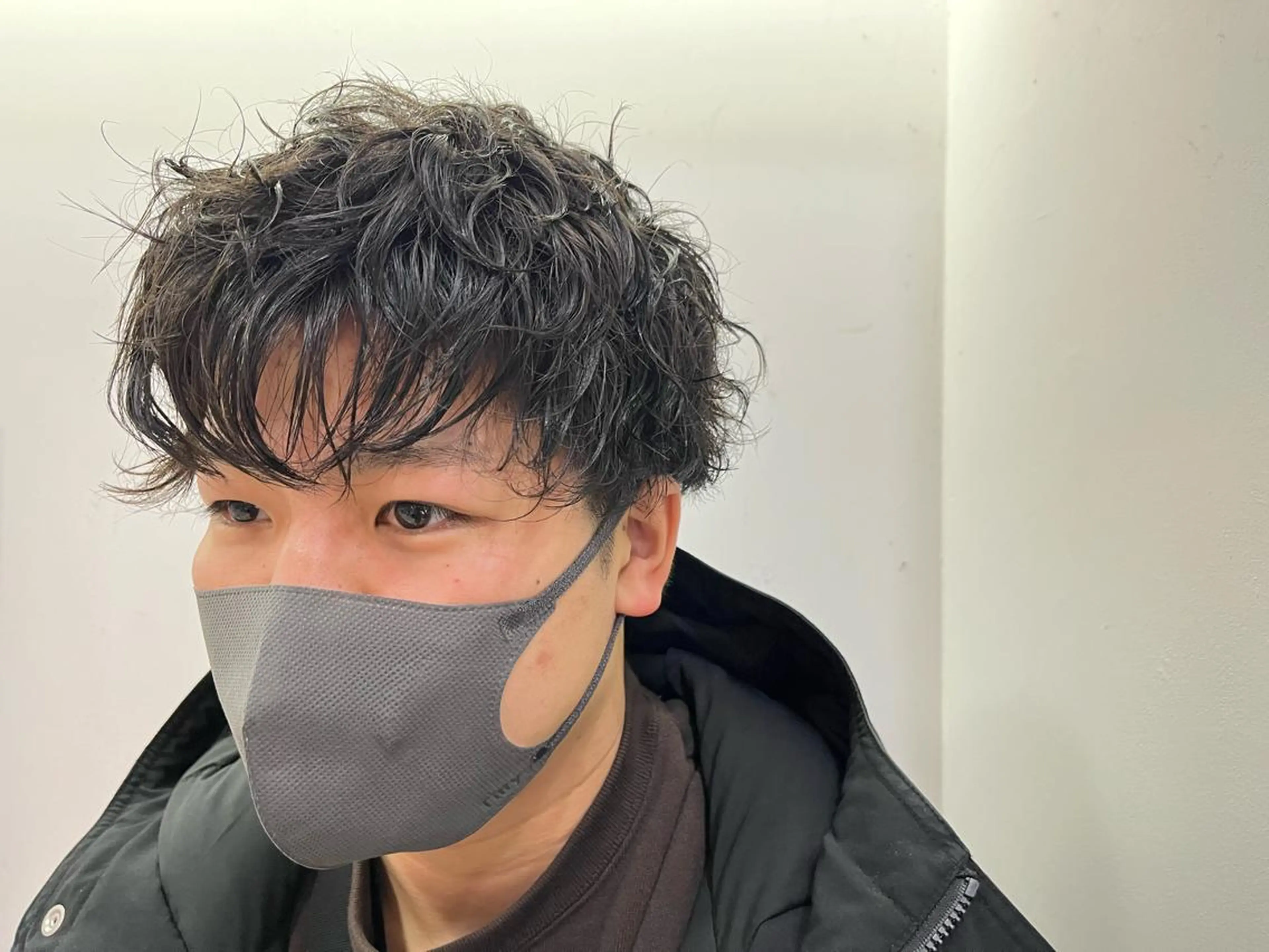 ショート パーマ メンズ カット パーマ 毛流れヘアの達人 店長　須田龍世のヘアスタイル