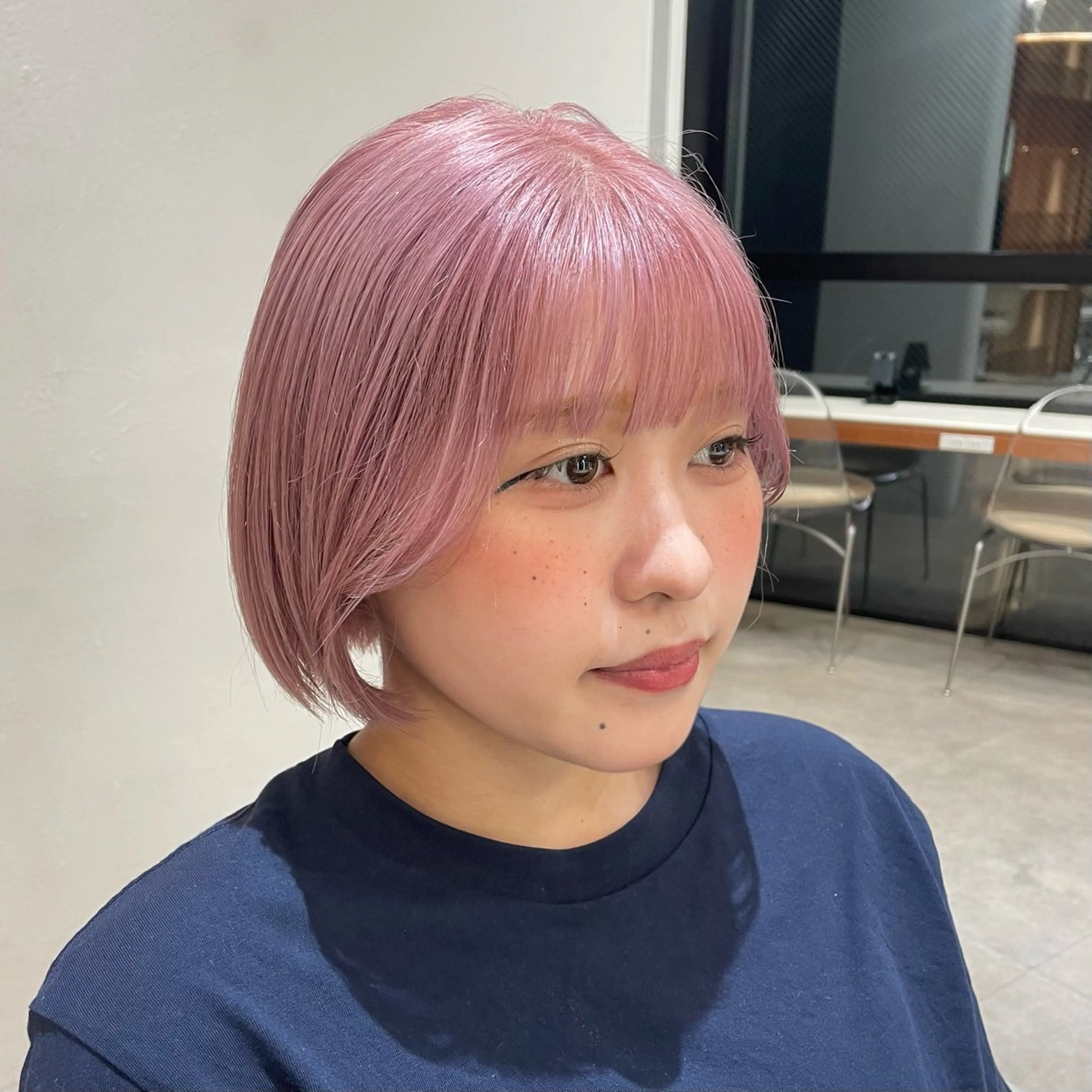 ショート カラー トリートメント ヘアカラー トリートメント 渋谷/垢抜けボブ 髪質改善/ショウゴのヘアスタイル