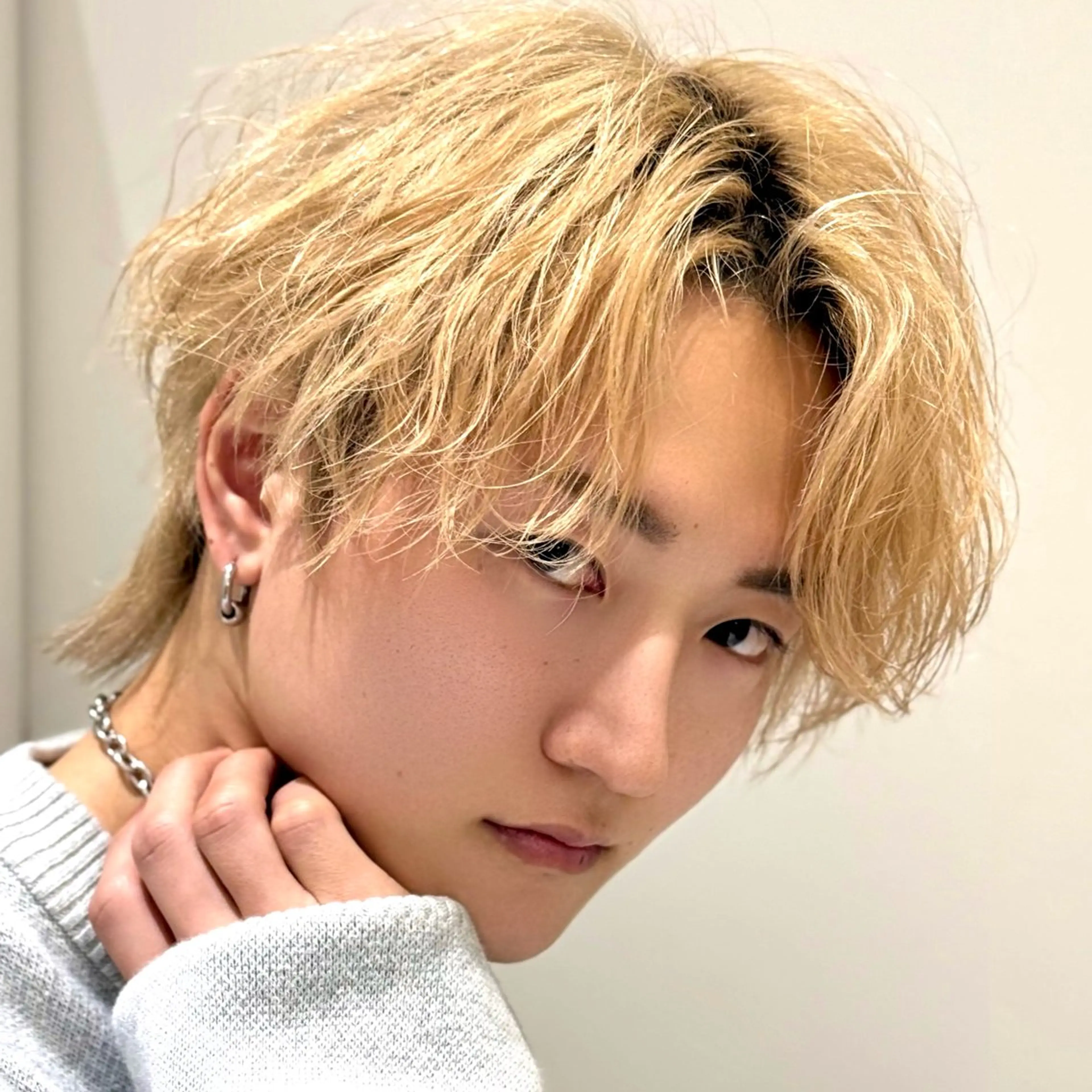 ミディアム カラー パーマ メンズ ヘアカラー メンズZina代表 田端 麗治のヘアスタイル