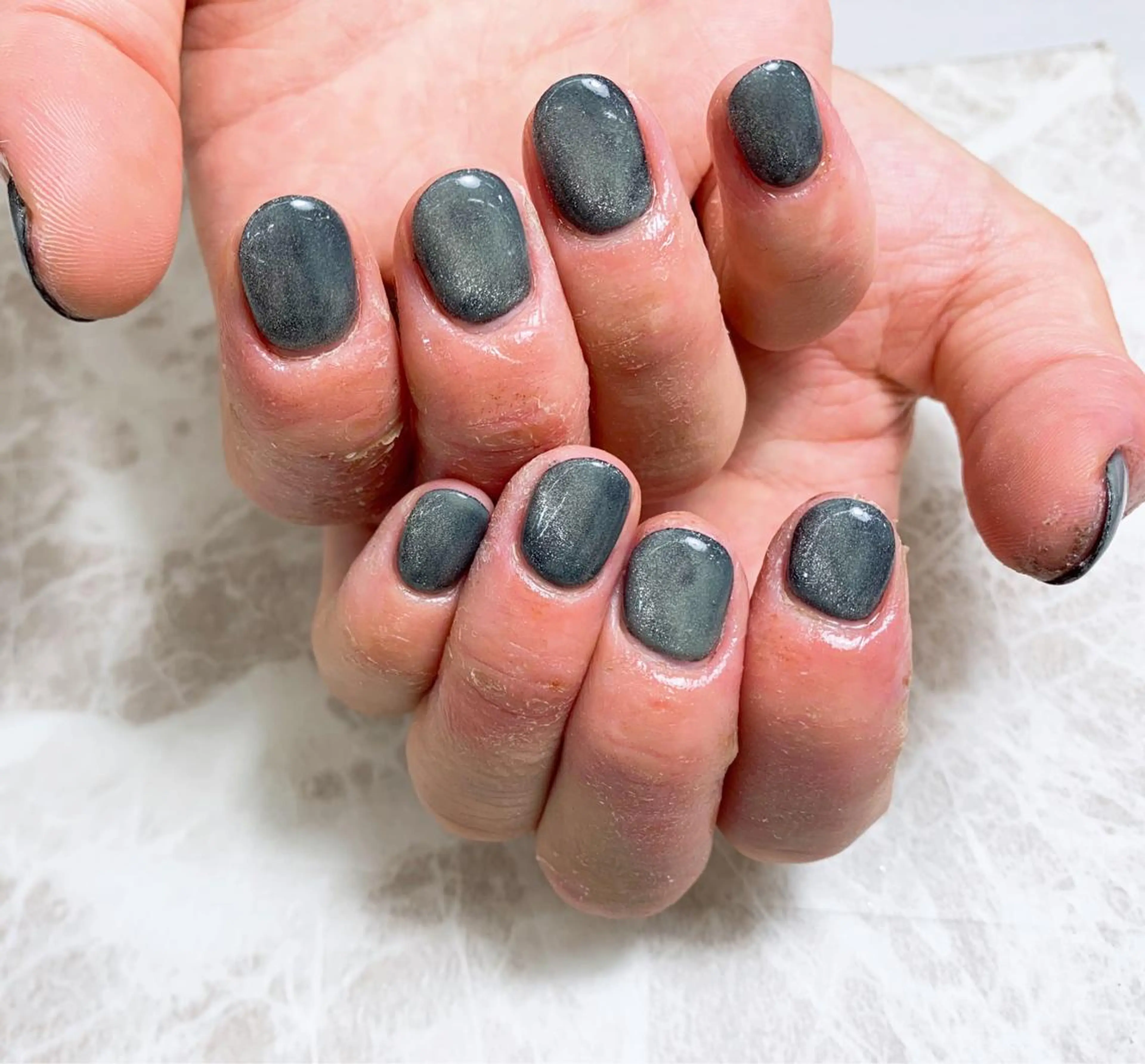 ネイル マグネットネイル メンズネイル ⭐︎休業中の練習⭐︎ JNA認定講師髙橋のネイルデザイン