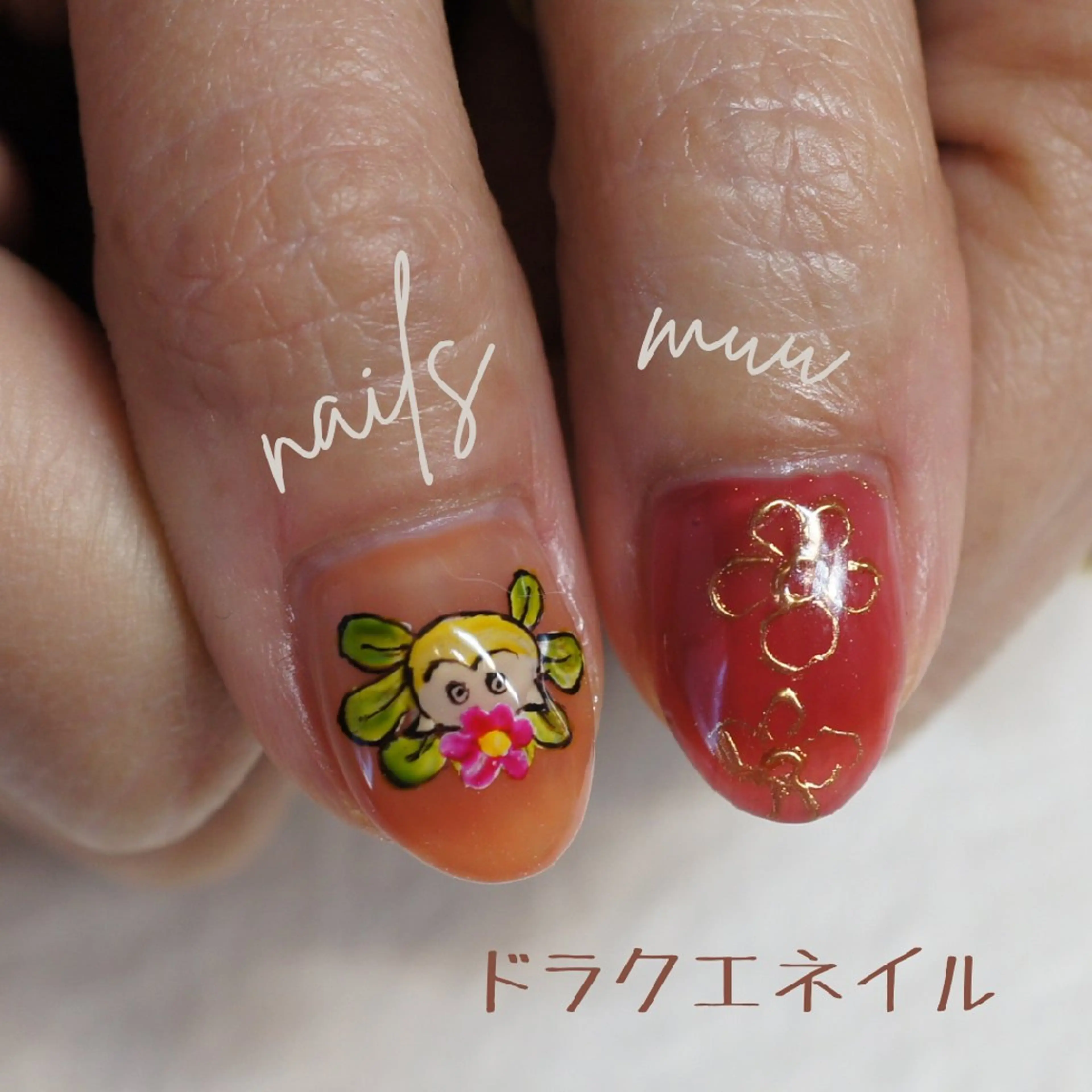 ネイル ブルー ハンドネイル nails muu まゆのネイルデザイン