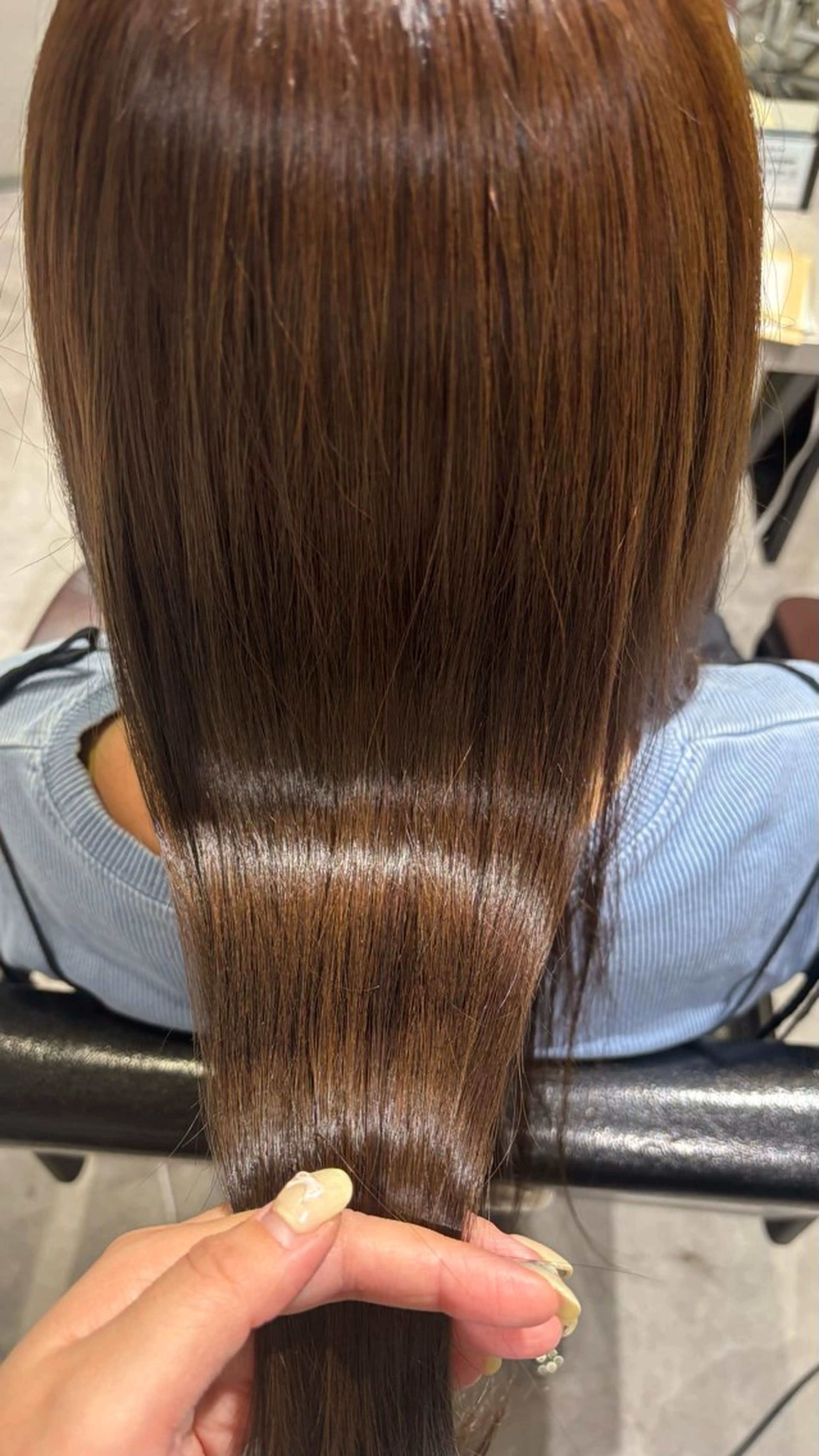 ロング カット ヘアカラー トリートメント 長尾ゆりの/ボブ/ ベージュ/ハイトーンのヘアスタイル