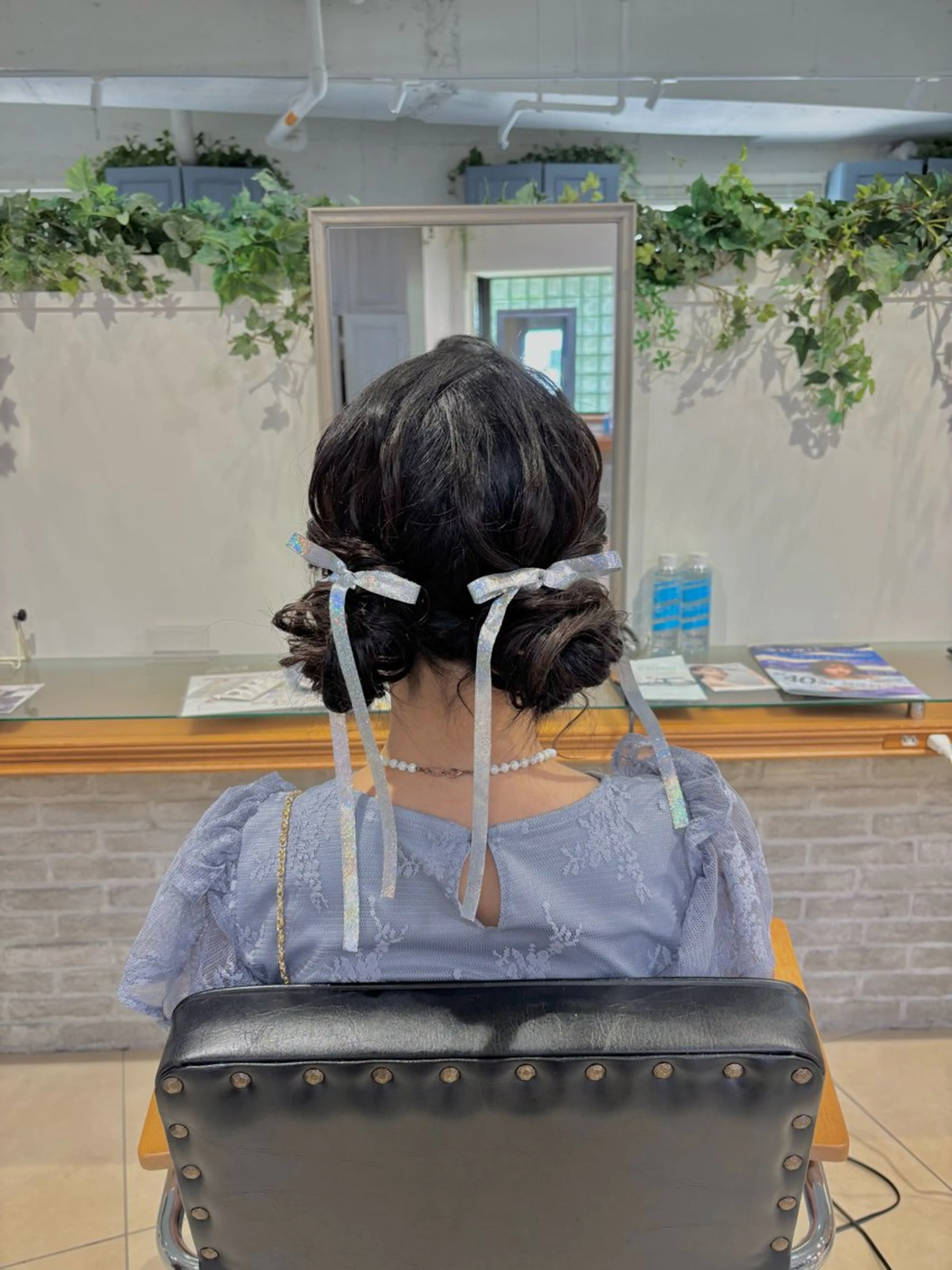 セミロング ヘアアレンジ お団子ヘア ヘアセット お呼ばれヘア/ ライブ参戦ヘア/沙来のその他イメージ