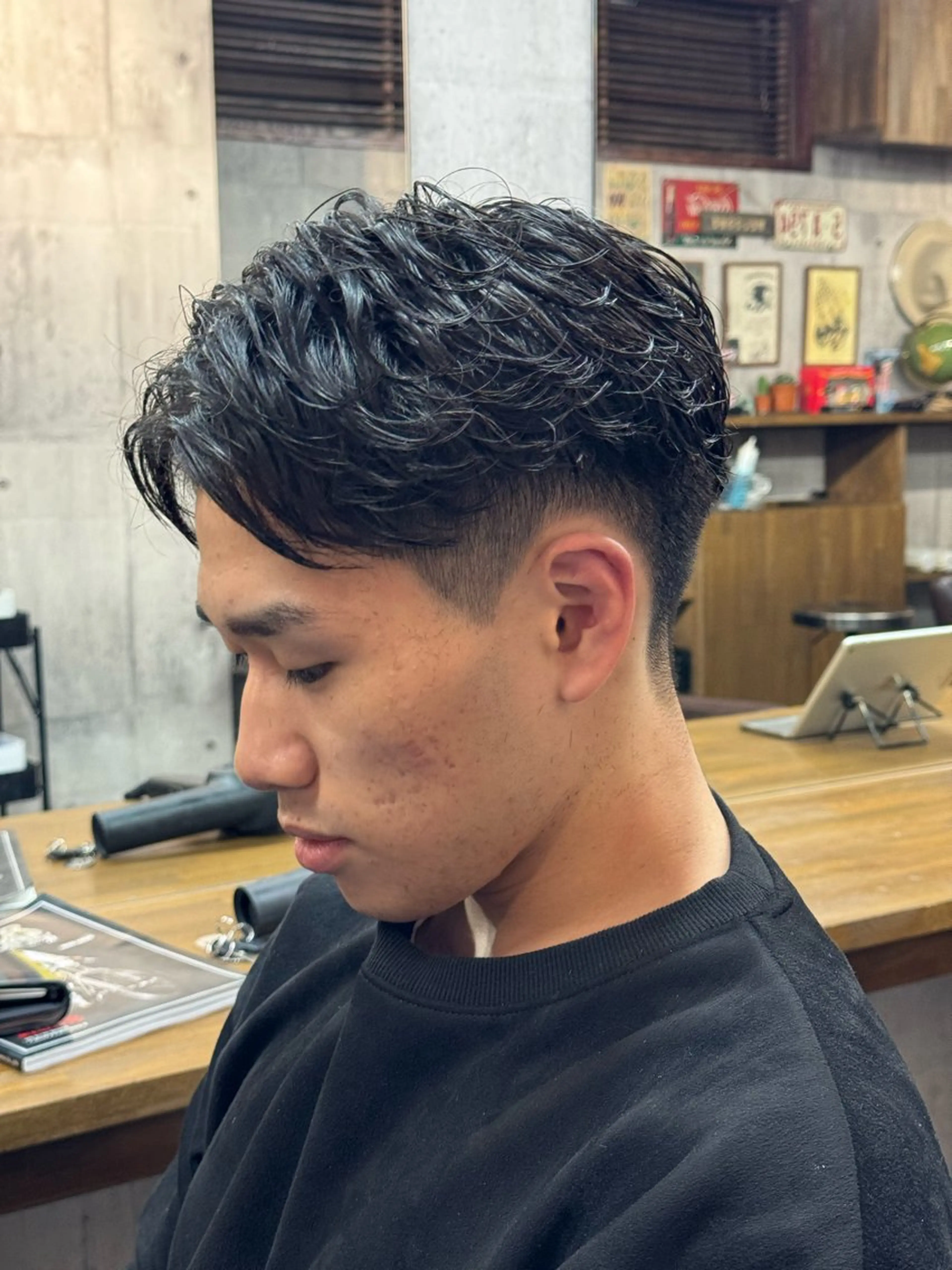 パーマ メンズ メンズ就活ヘア メンズパーマ カット パーマ maison所属・川崎 健翔のヘアスタイル