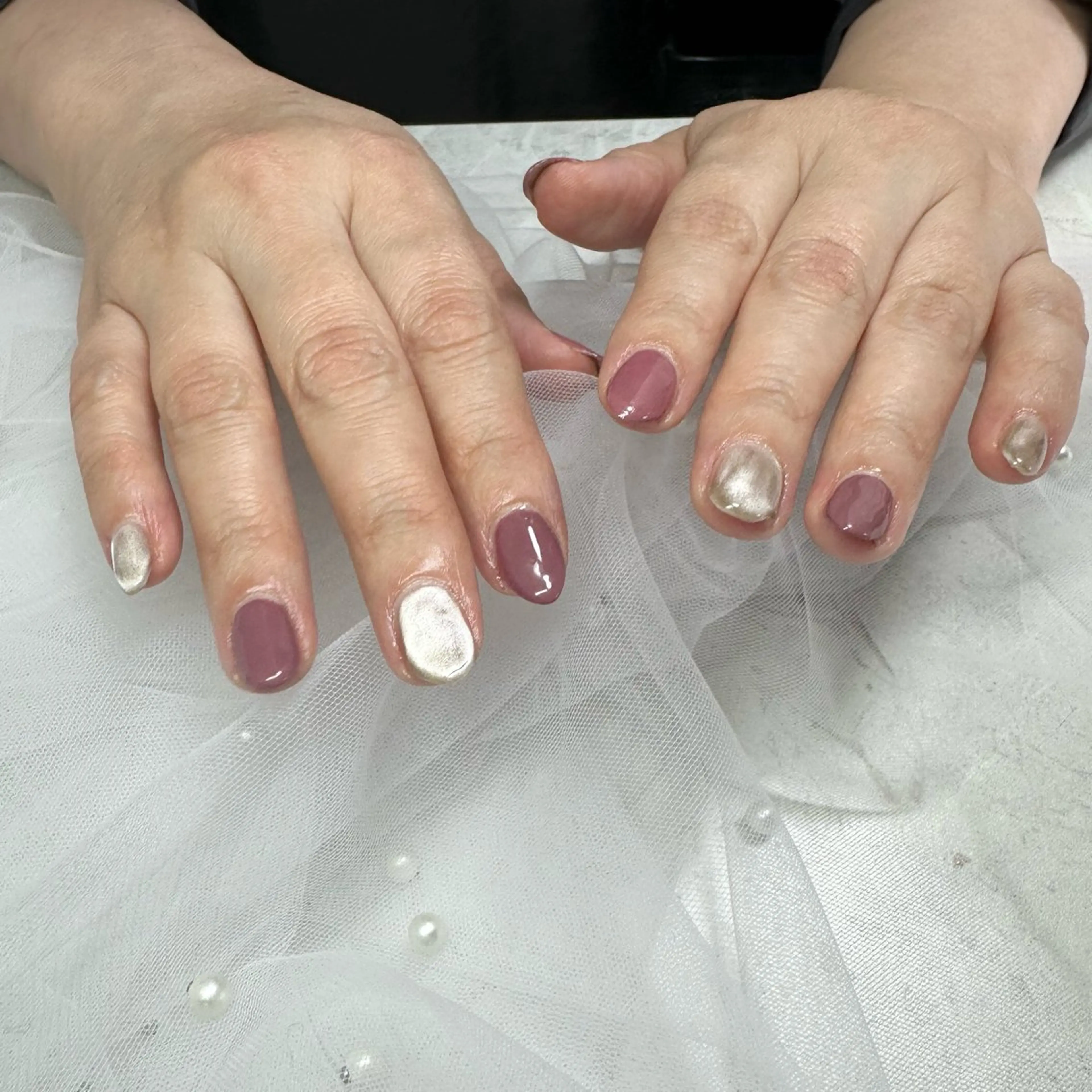 ネイル ワンカラーネイル ピンク ピンクベージュ ハンドネイル niko nailのネイルデザイン