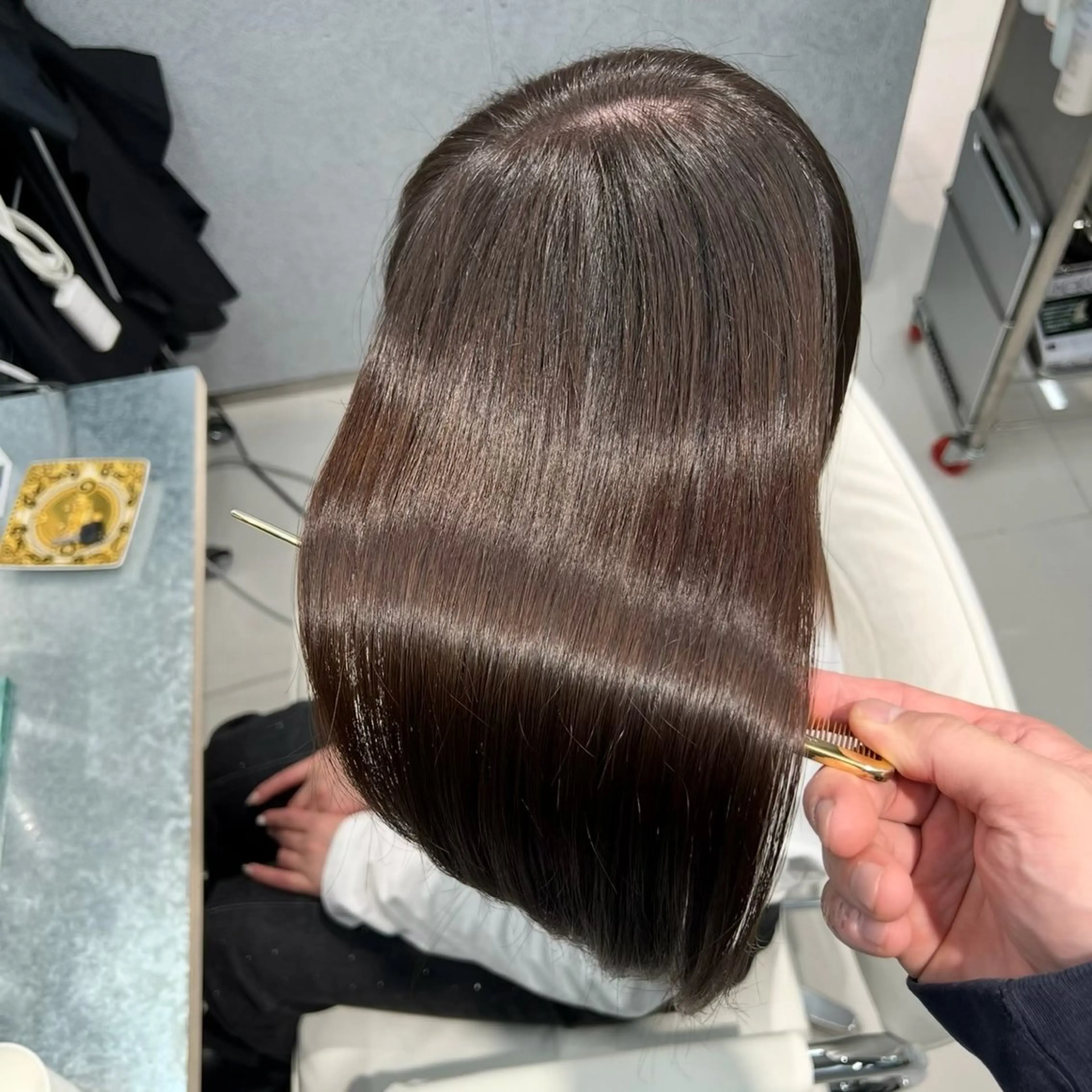 セミロング くせ毛 TRUNS所属・こうた/髪質改善 ストレート/ヘアケアのヘアスタイル