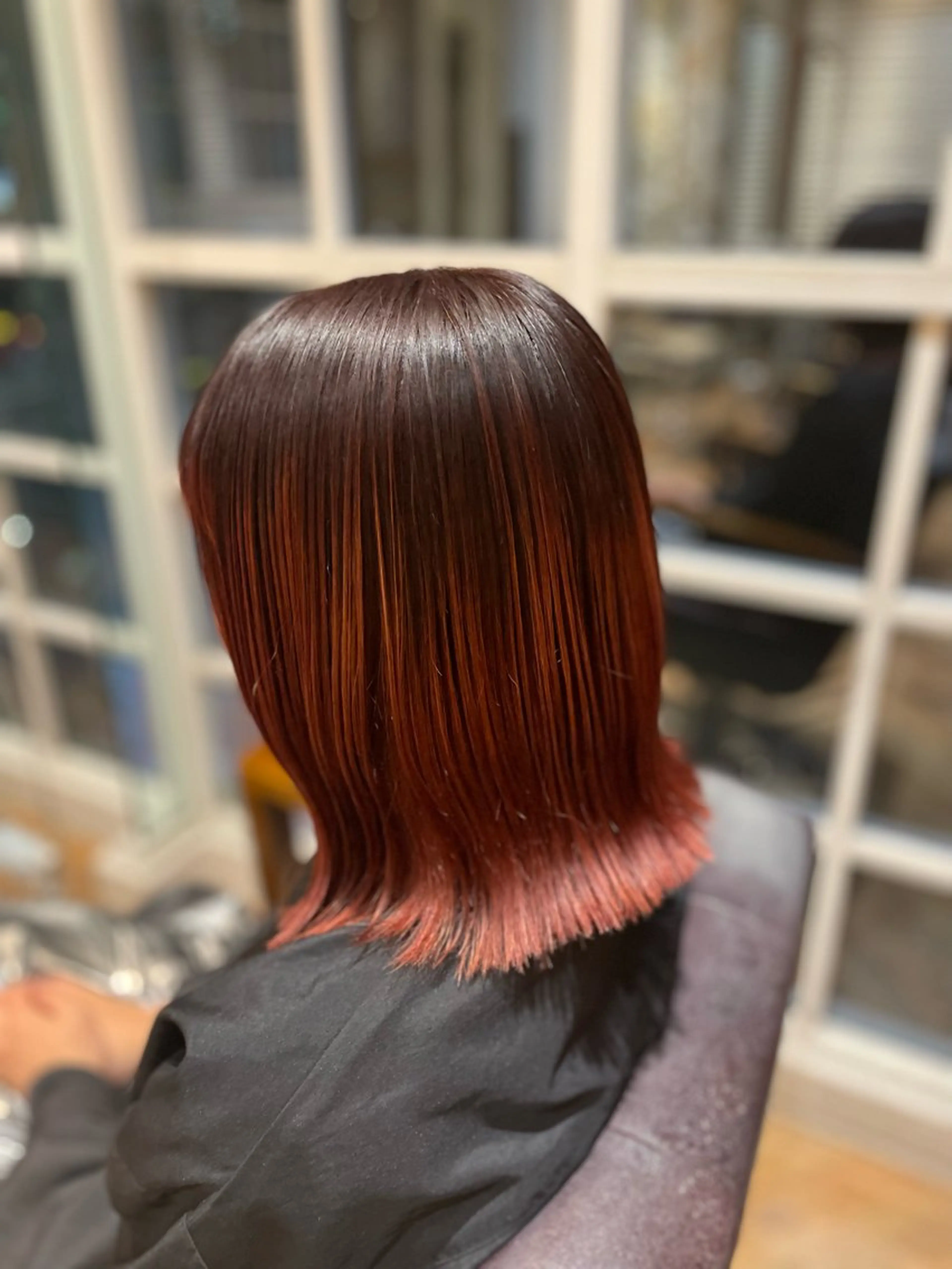 ショート カラー カット ヘアカラー トリートメント 縮毛矯正/暖色系 福澤ゆきあのヘアスタイル