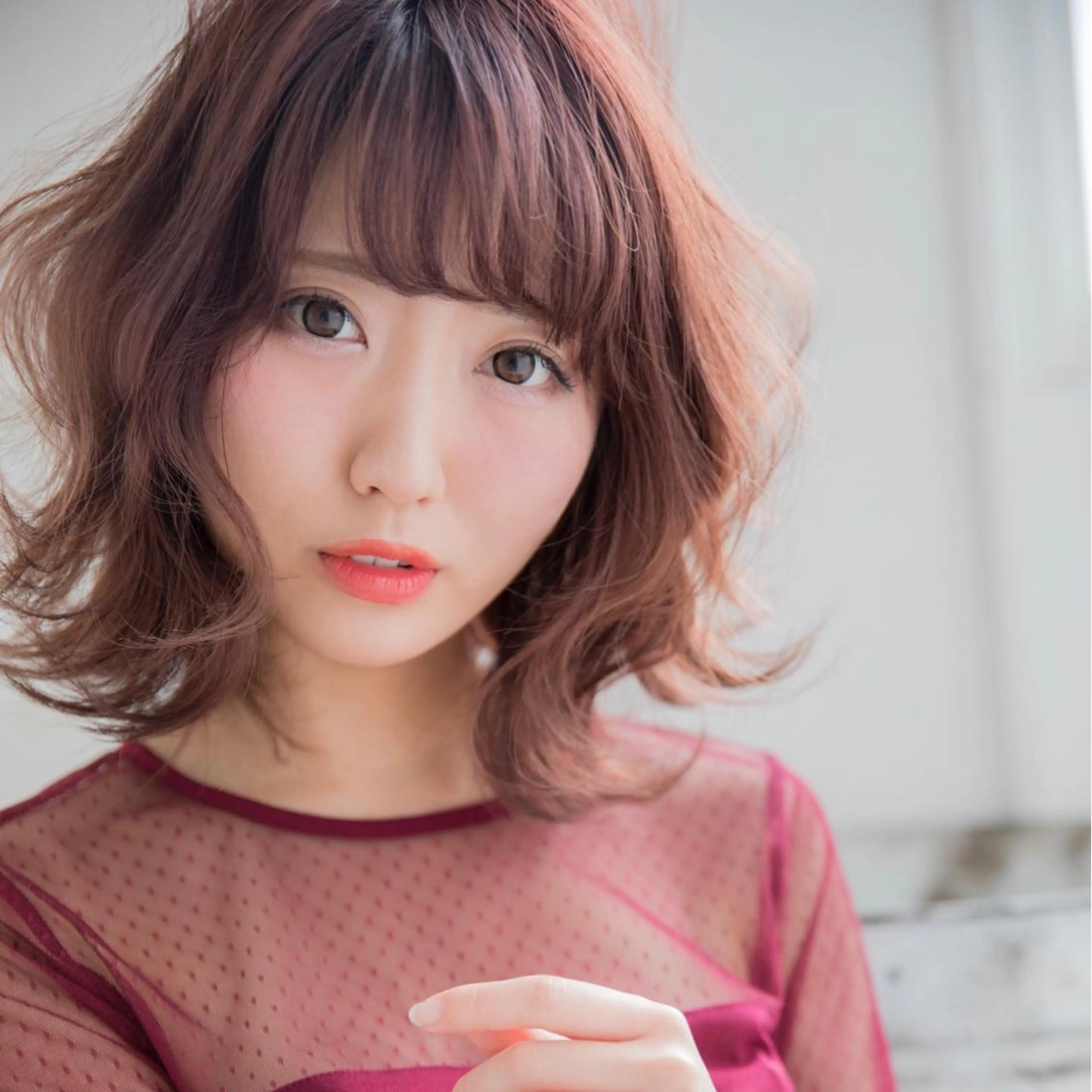 ミディアム カラー パーマ 【全席個室サロン】 NUMBER 天王寺のヘアスタイル