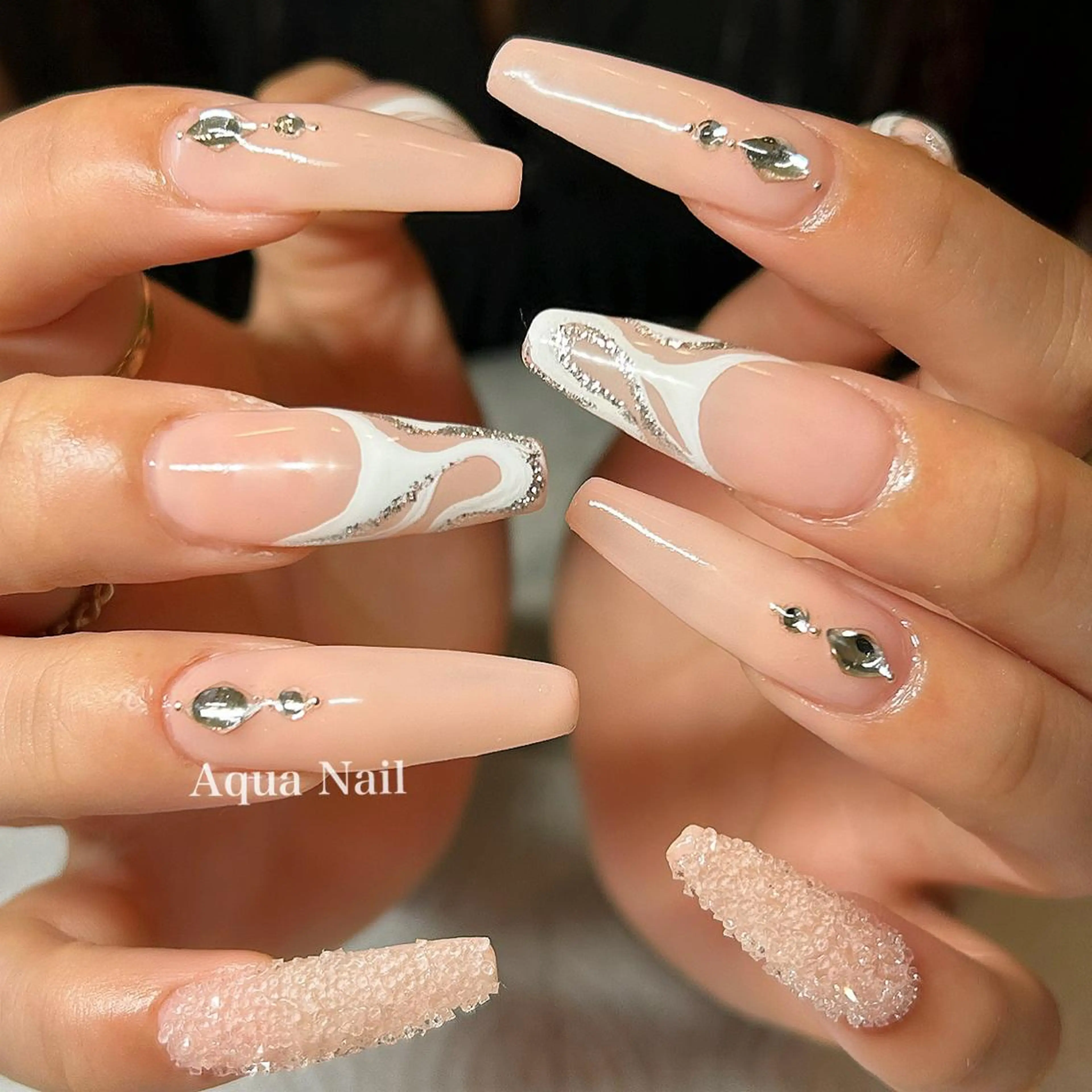ネイル ロングネイル スカルプネイル ハンドネイル AQUA NAIL所属・AQUA NAILのネイルデザイン