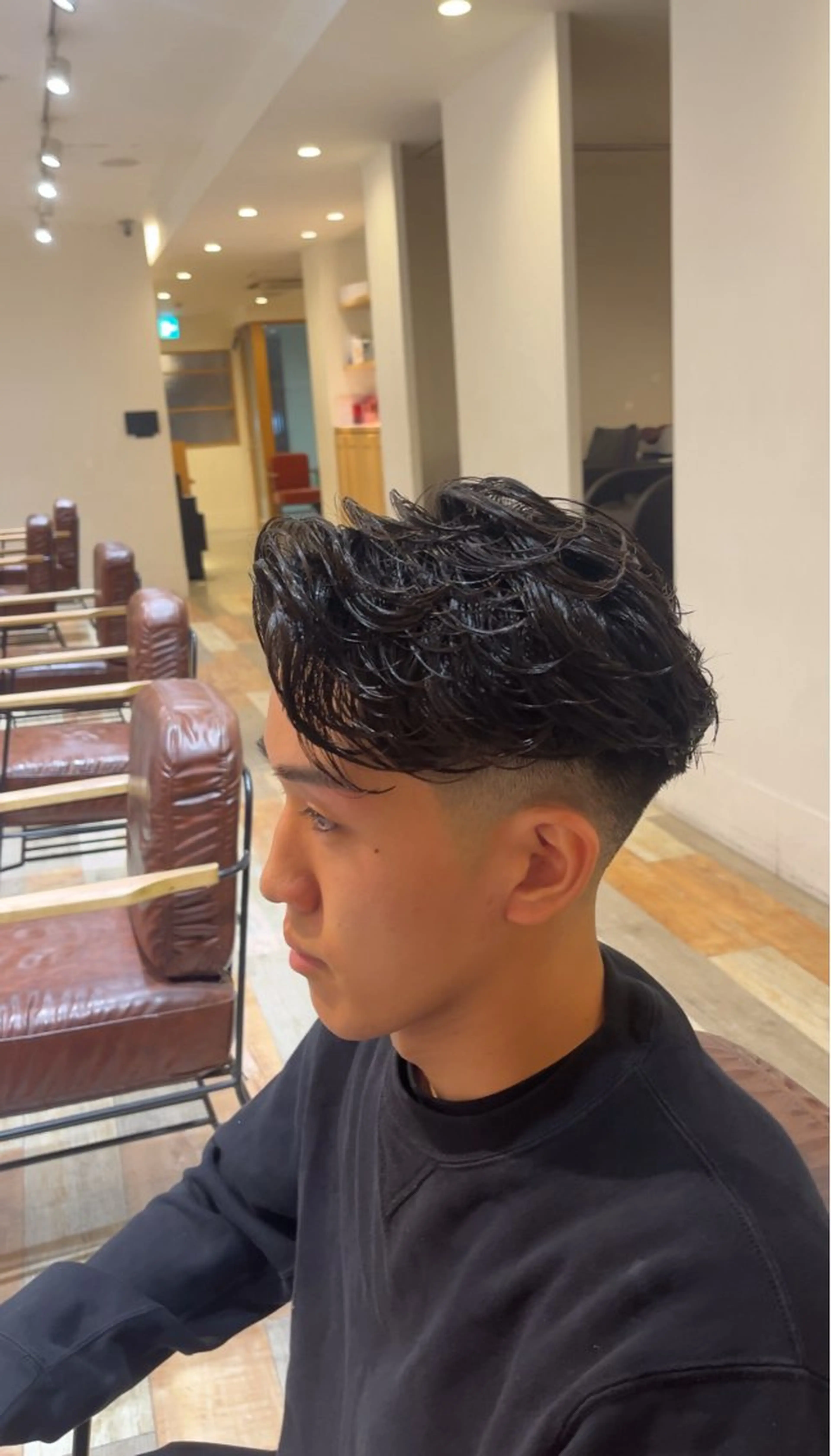 ショート パーマ メンズ カット パーマ ダブルカラー/艶カラ ー✨北野天夕のヘアスタイル