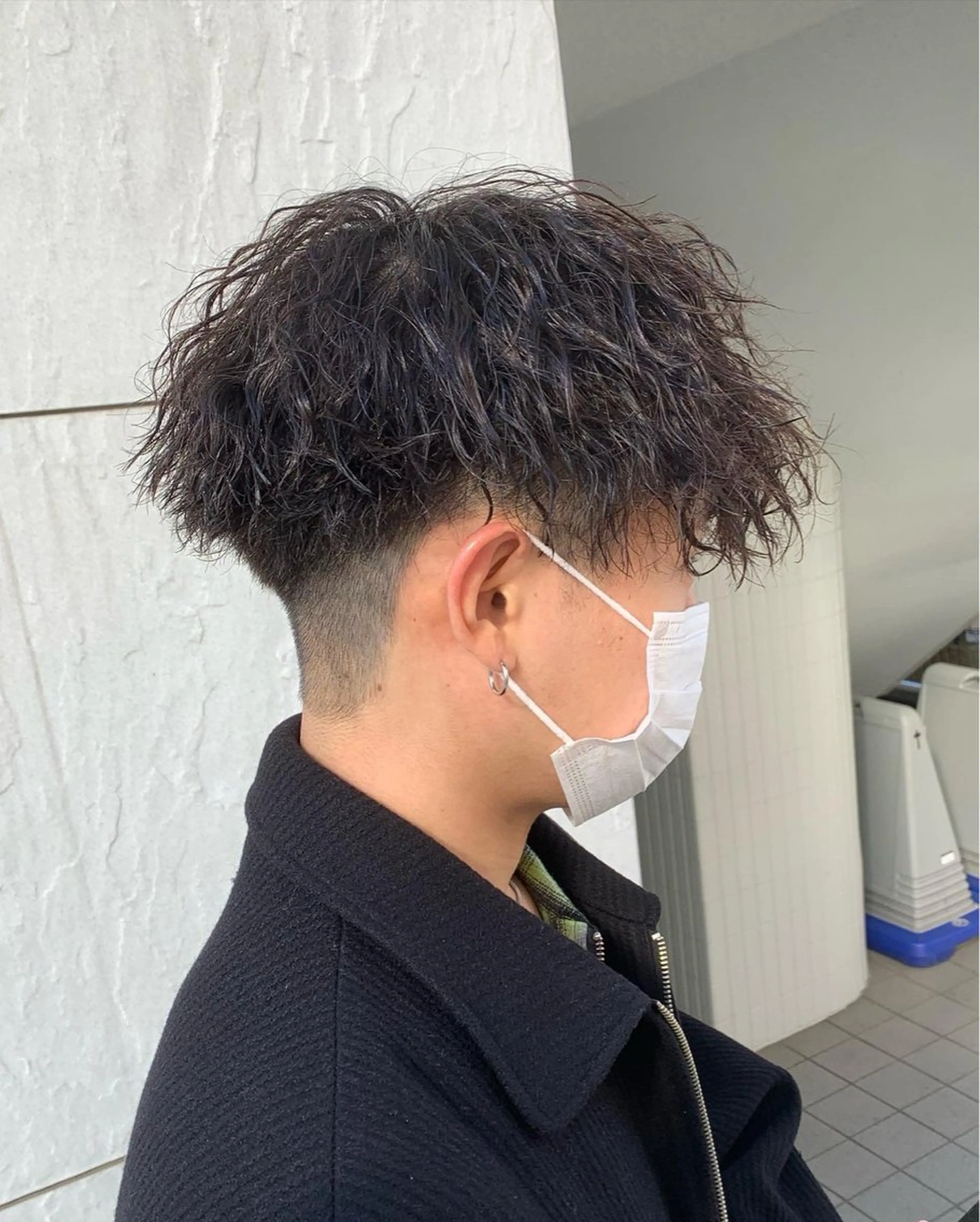 ショート パーマ メンズ カット パーマ ヘアセット メンズ/パーマ特化/ 町田/naokiのヘアスタイル