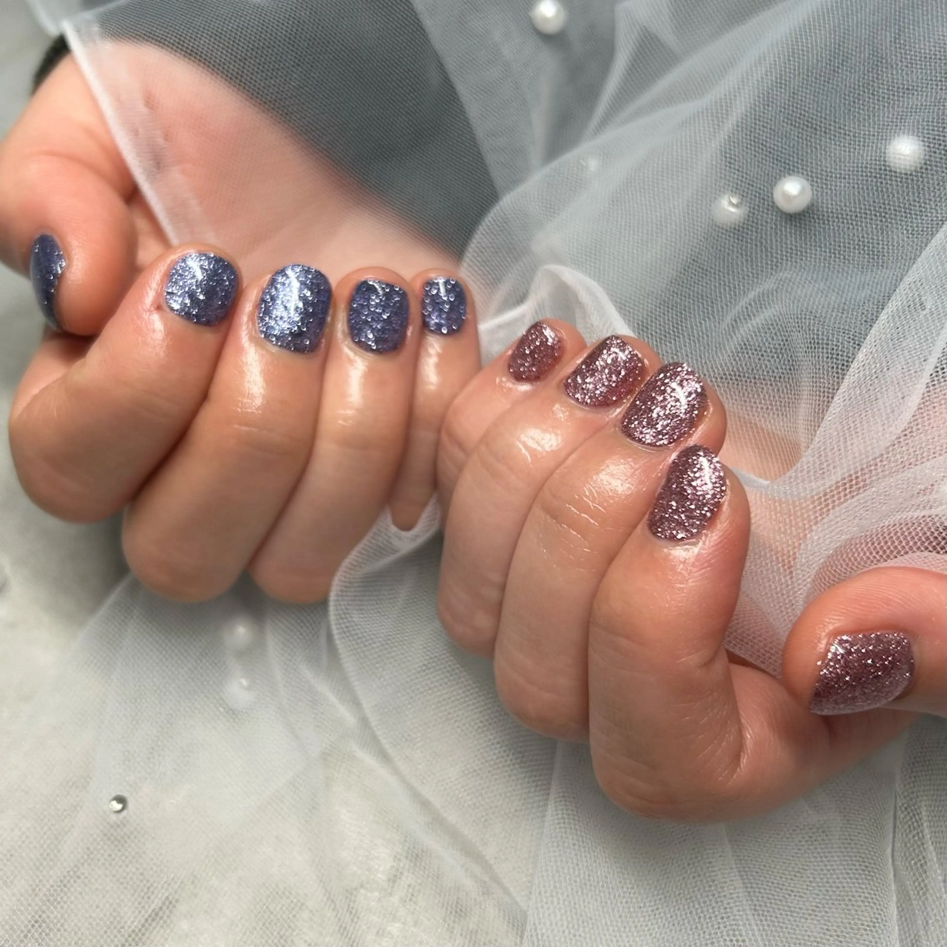 ネイル キラキラネイル ラメ(グリッター) ハンドネイル ten nail salon　かえでのネイルデザイン