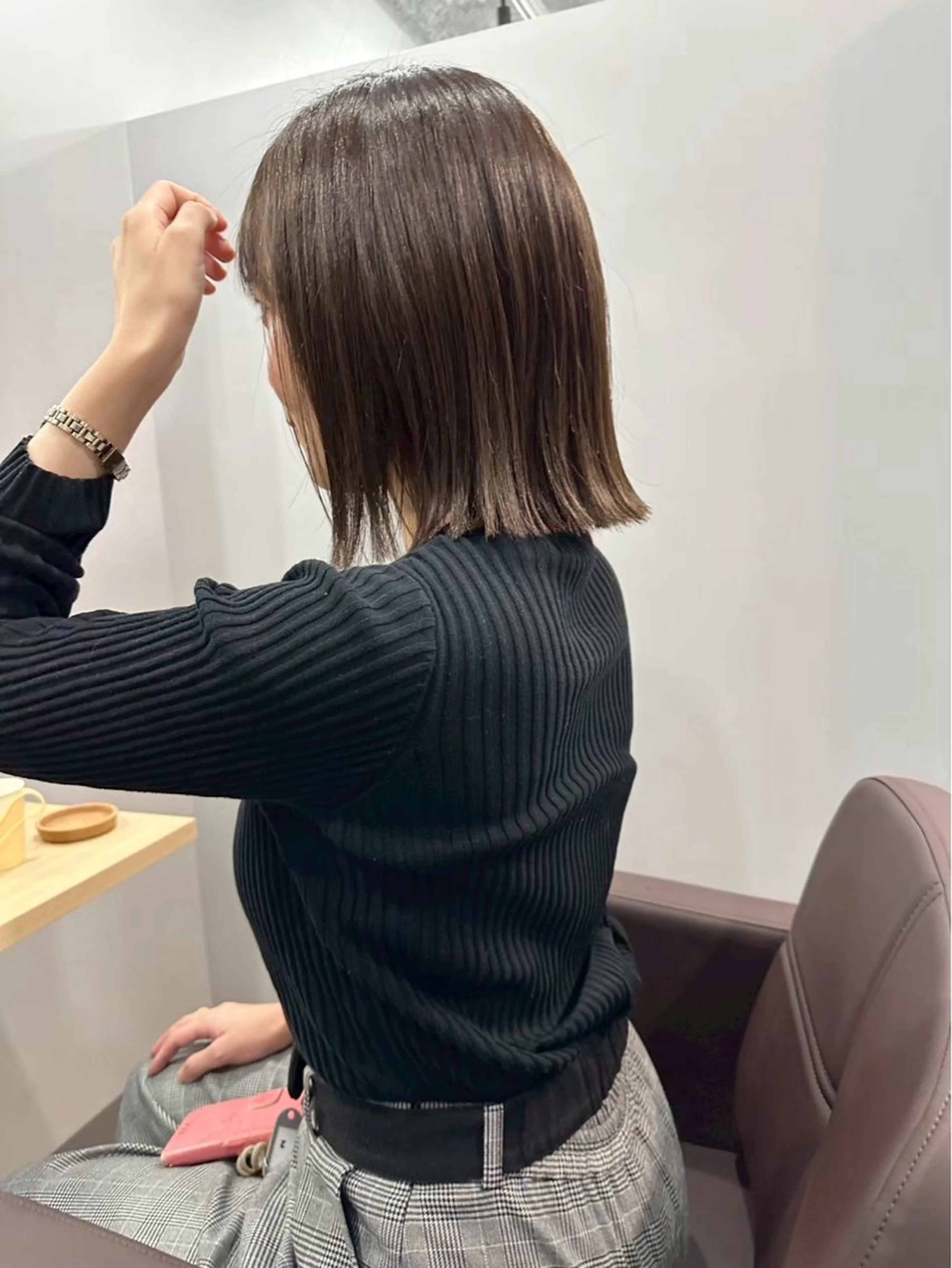 ミディアム 切りっぱなしボブ ボブ 福原 悠介のヘアスタイル