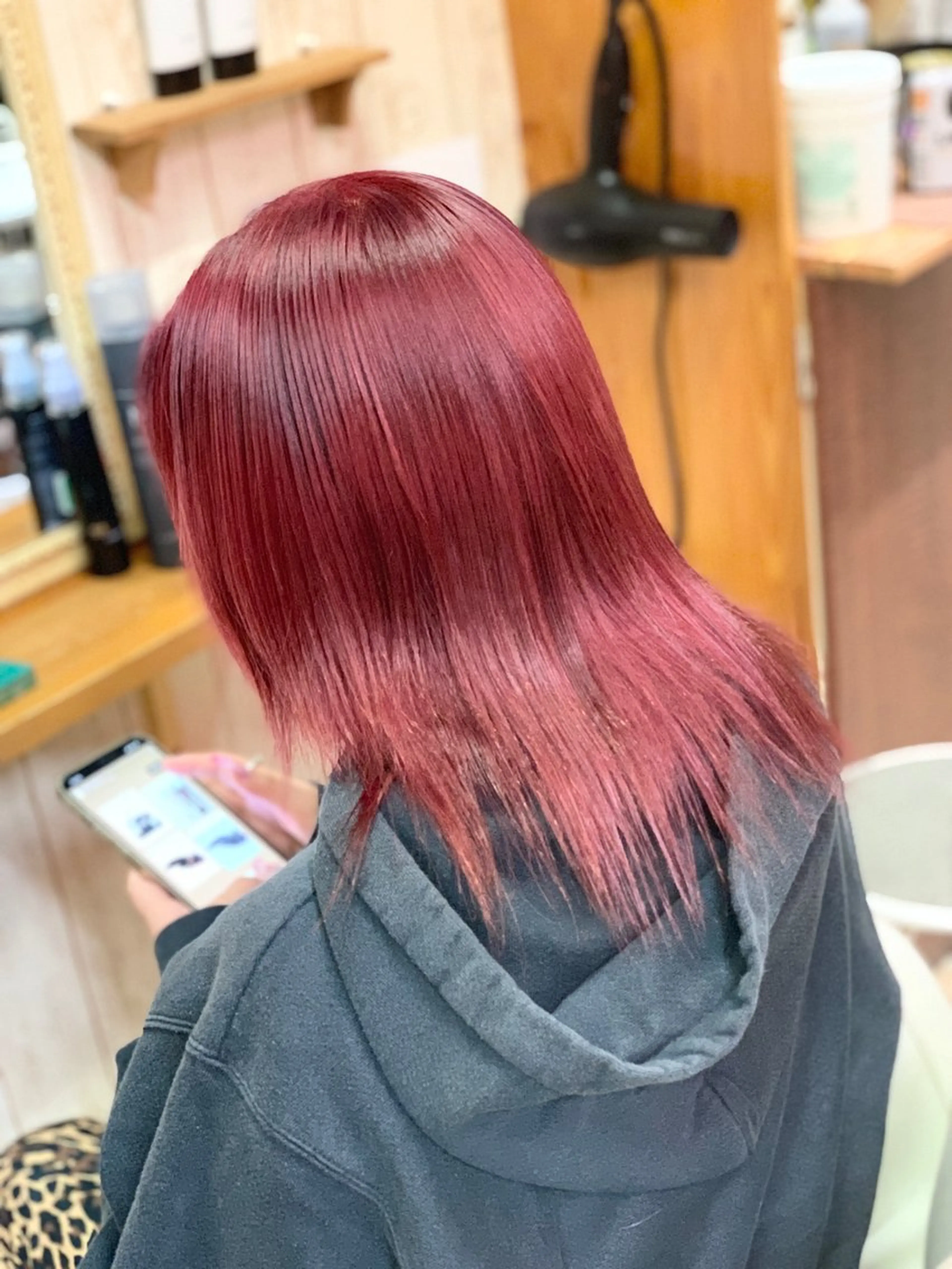ミディアム カラー ヘアカラー トリートメント kr2s アメ村のヘアスタイル