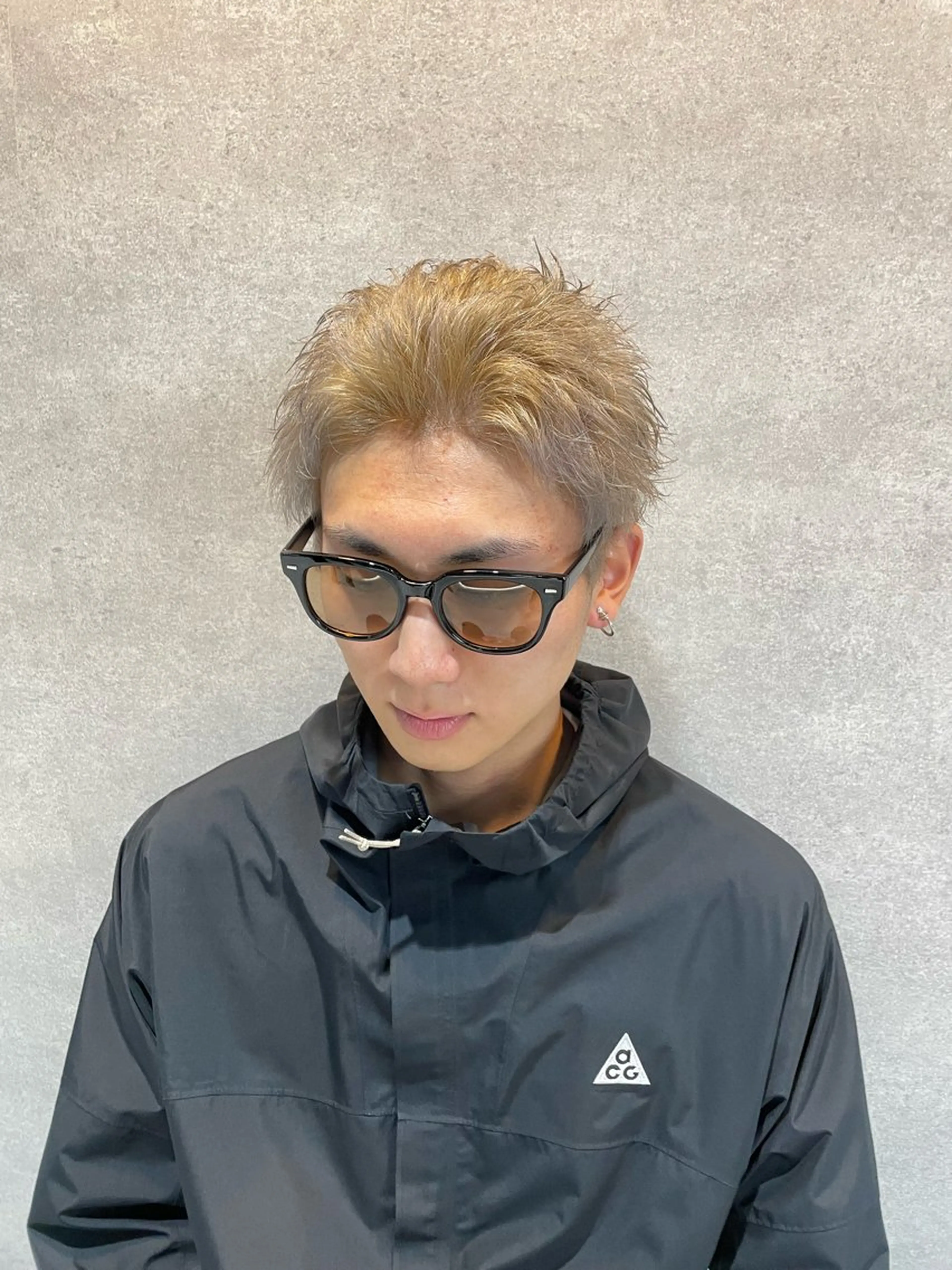 カラー メンズ メンズブリーチ メンズハイトーン メンズ韓国風 マッシュ メンズウルフカット メンズ特化💎 nayu❄️のヘアスタイル