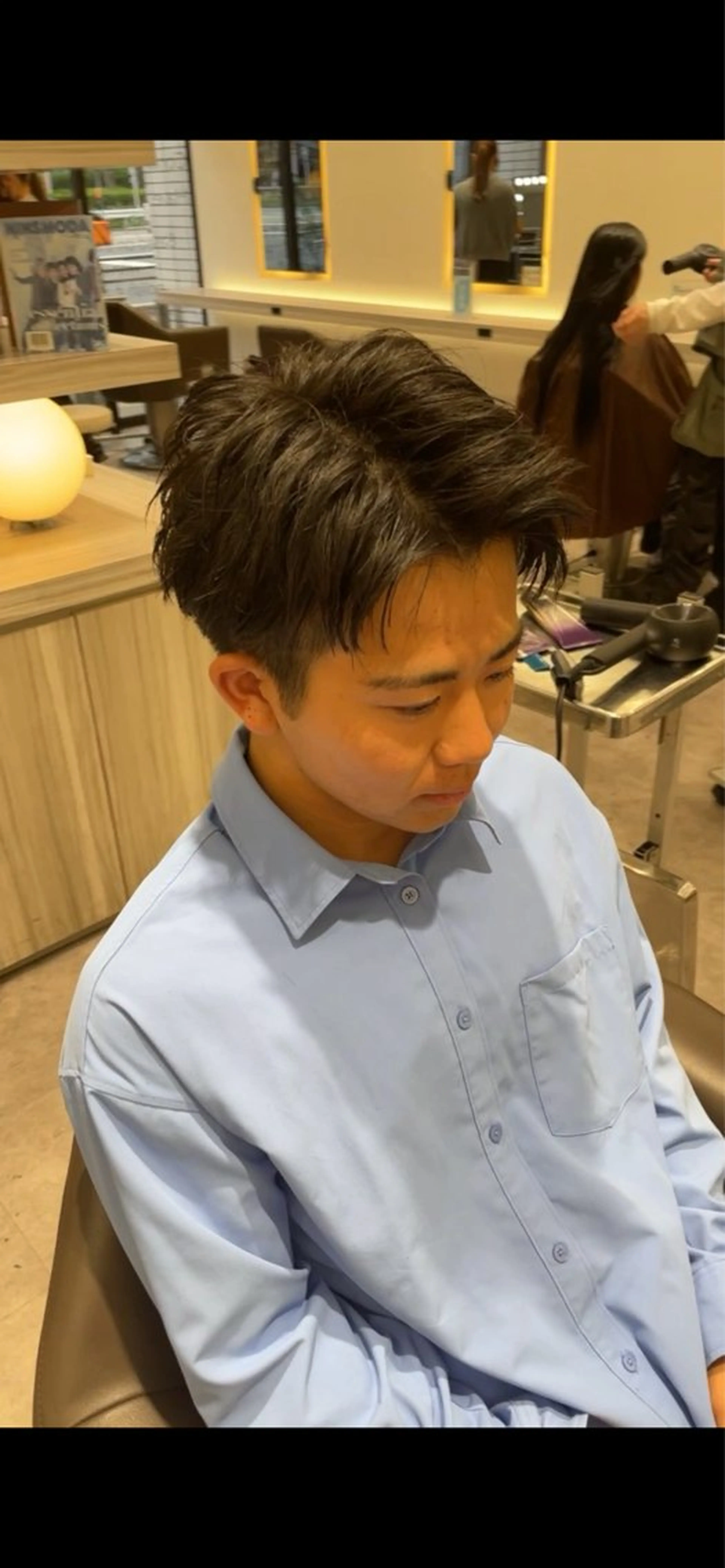 ショート メンズ アップバング メンズ就活ヘア マッシュ ショートヘア 鈴木 颯のヘアスタイル