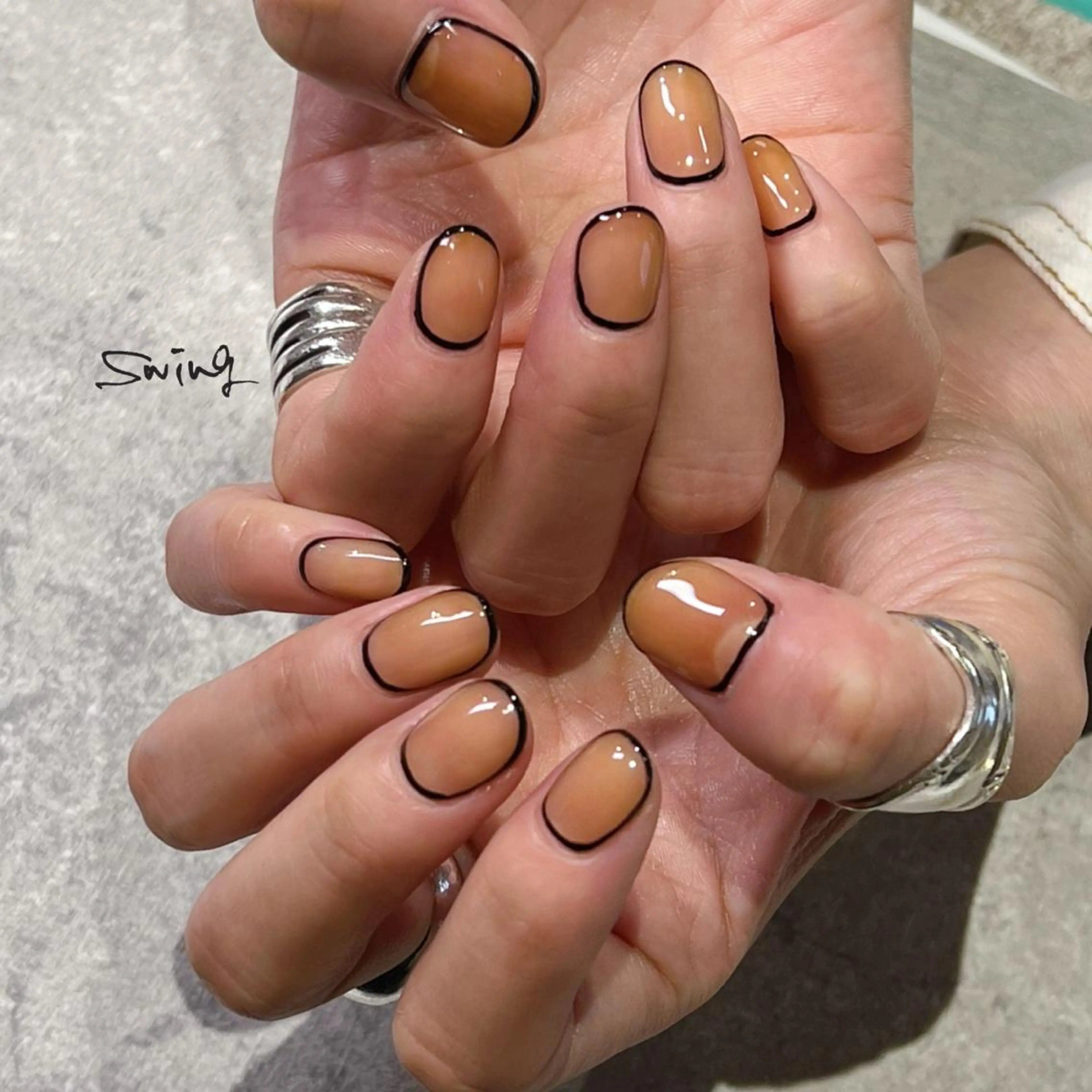 ネイル ブラウン SWING Nail Salon所属・Yoshida Takakoのネイルデザイン