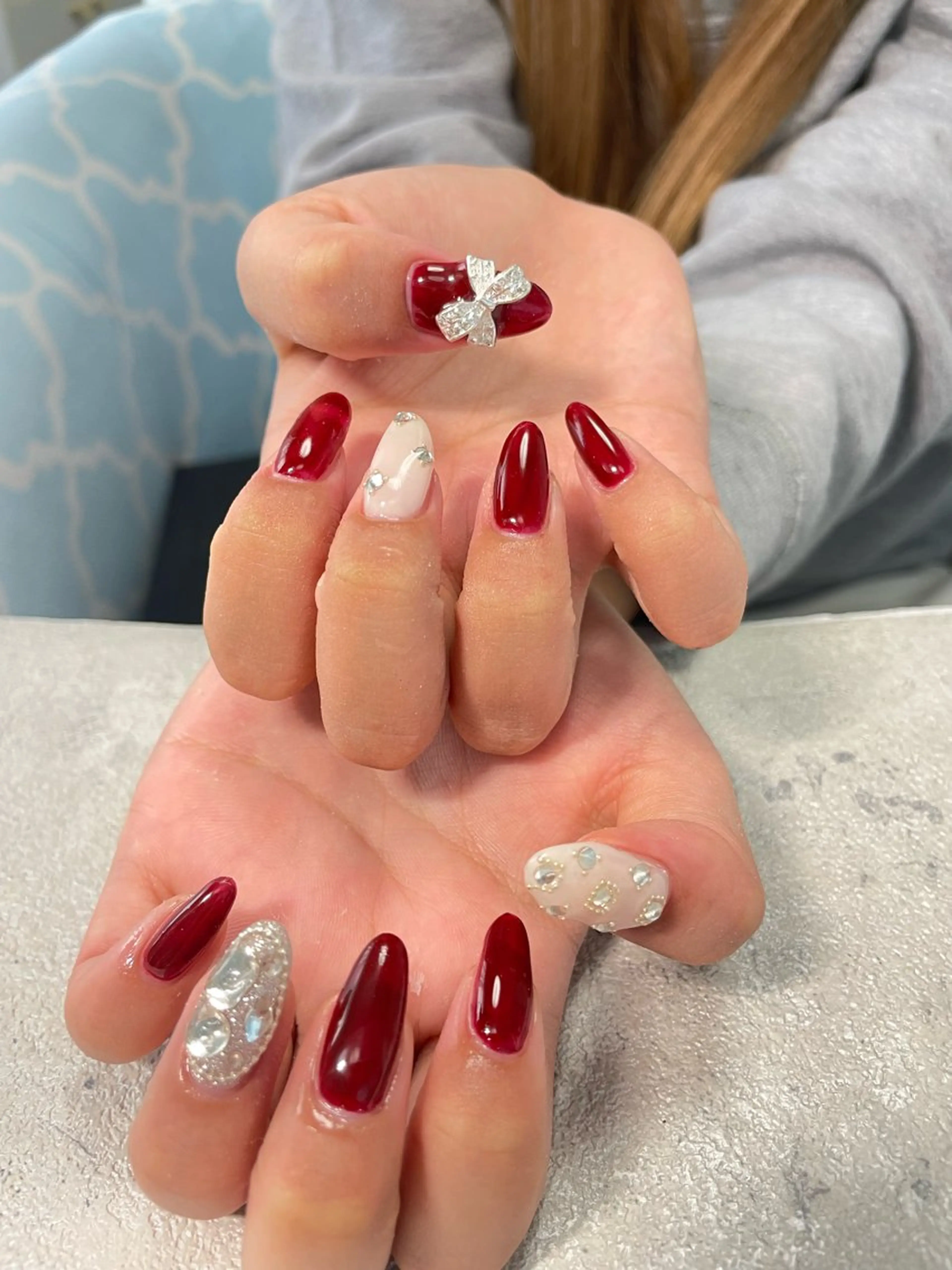 ネイル ボルドー はるひな ねいるのネイルデザイン