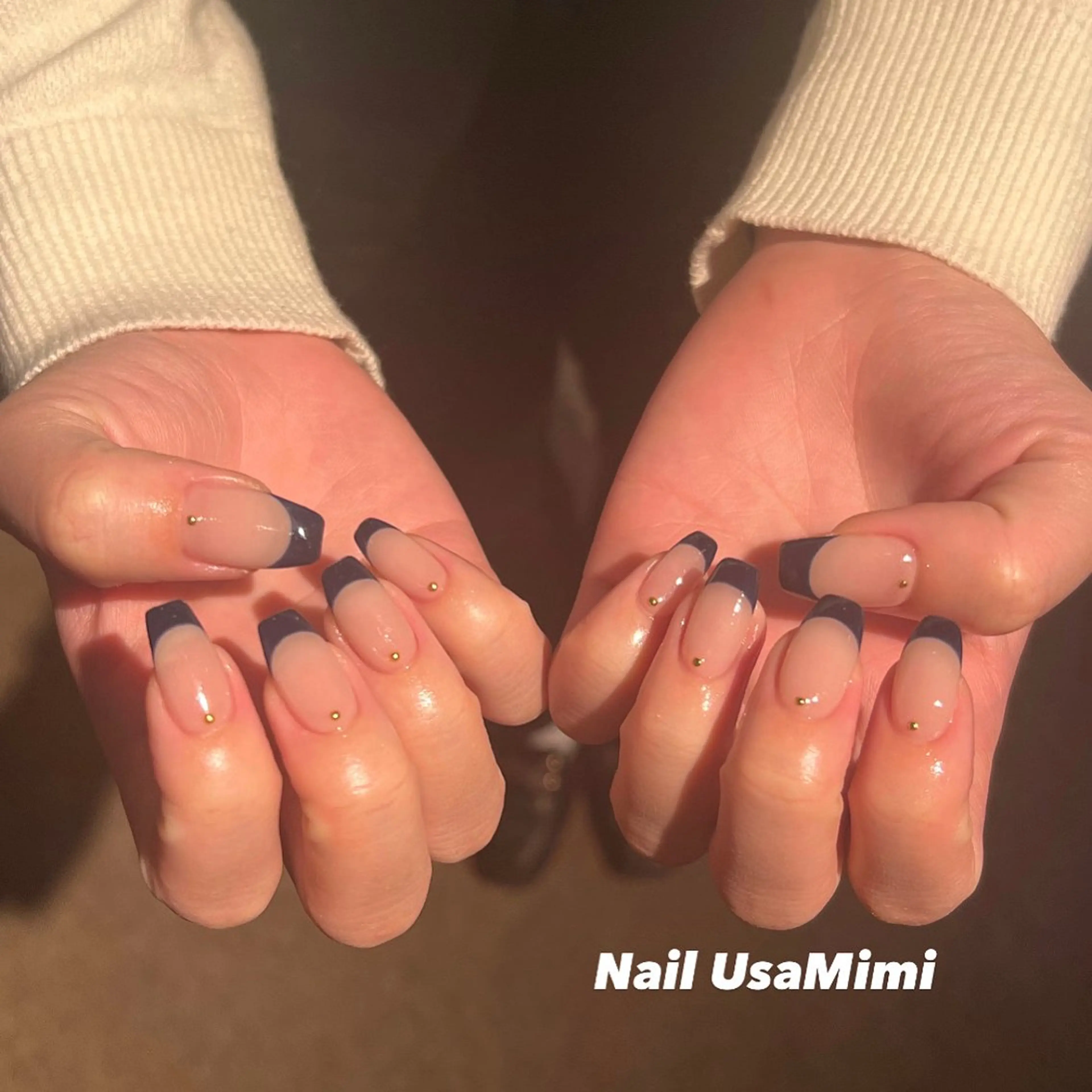 ネイル アートネイル フレンチネイル ジェルネイル 韓国ネイル ワンカラーネイル ハンドネイル 本町NailUsa Mimi RIKOのネイルデザイン