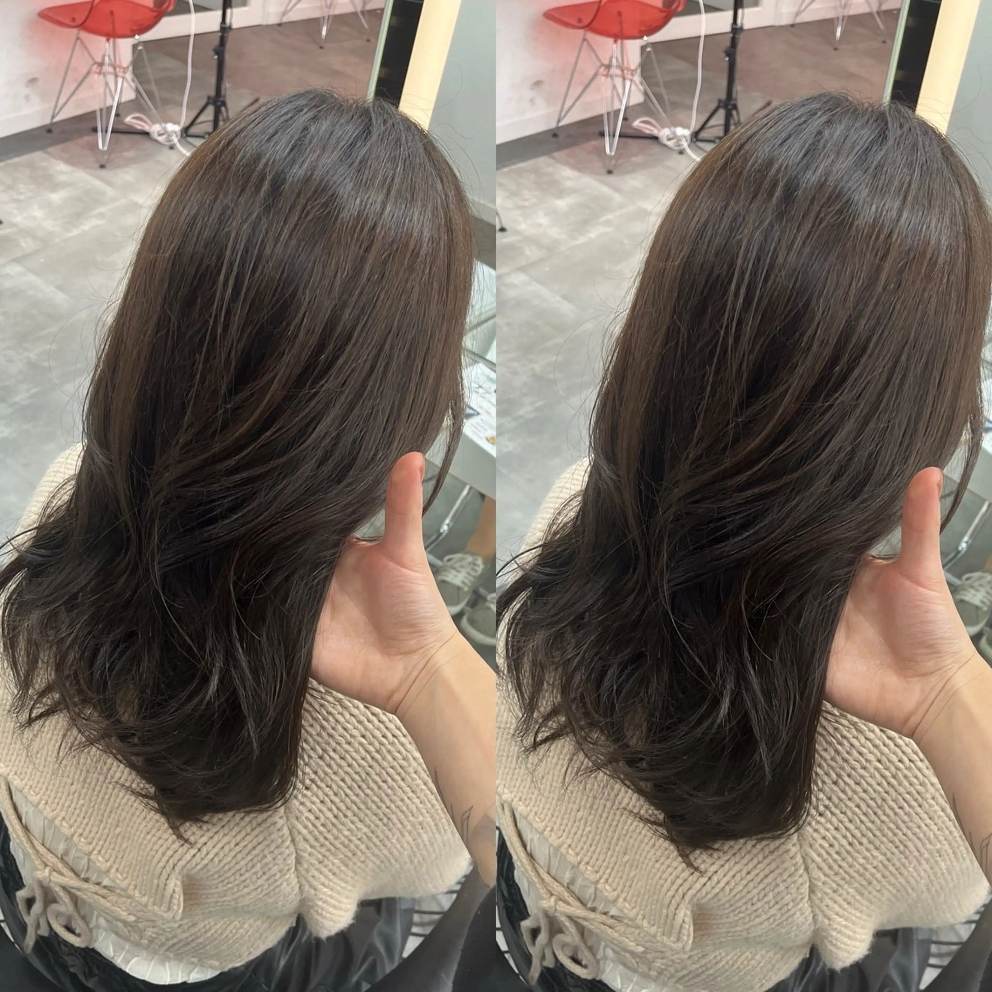 ロング 山崎/韓国縮毛矯正 レイヤー髪質改善のヘアスタイル