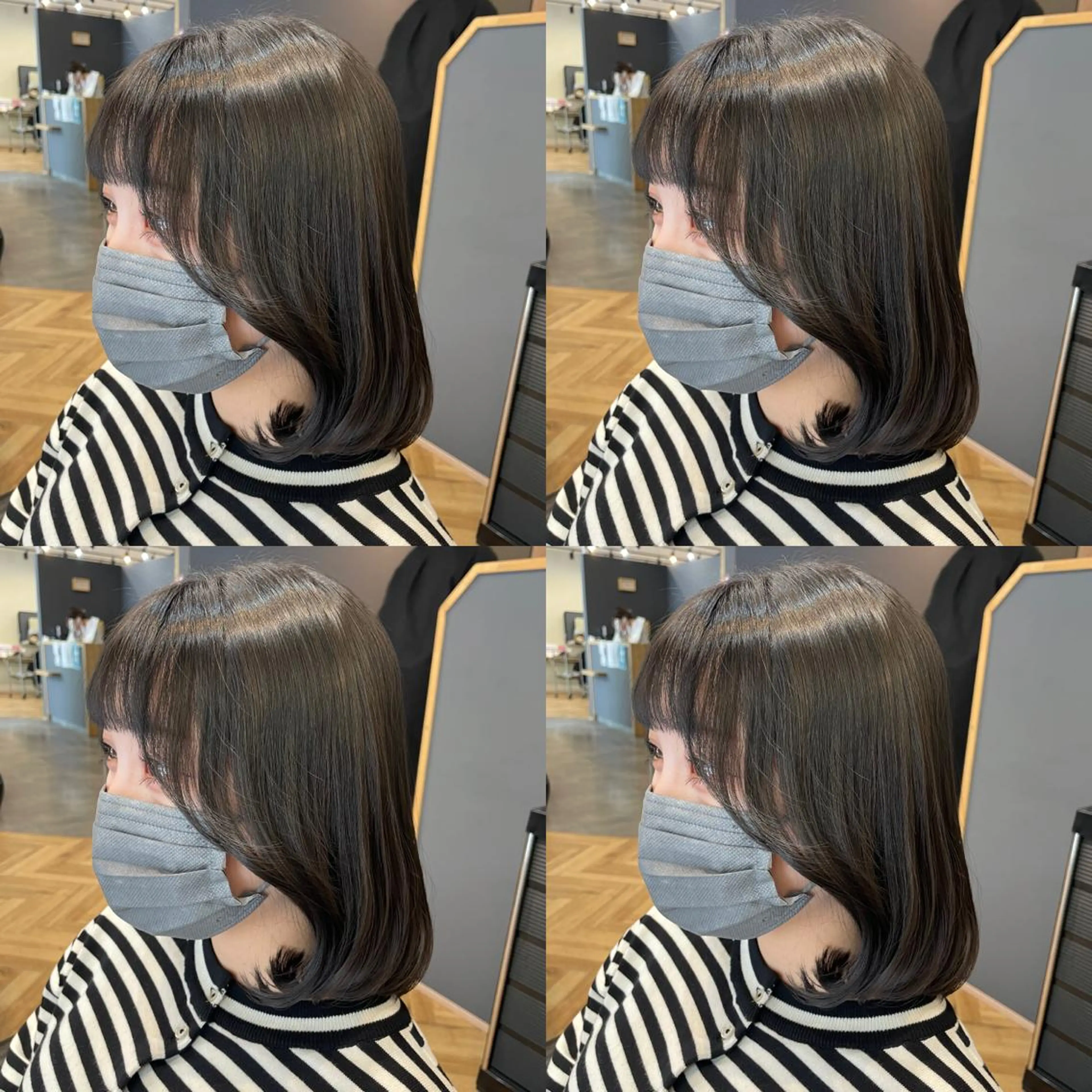 ミディアム カット ヘアカラー 韓国ヘア/レイヤー 🇰🇷/艶髪/長橋のヘアスタイル