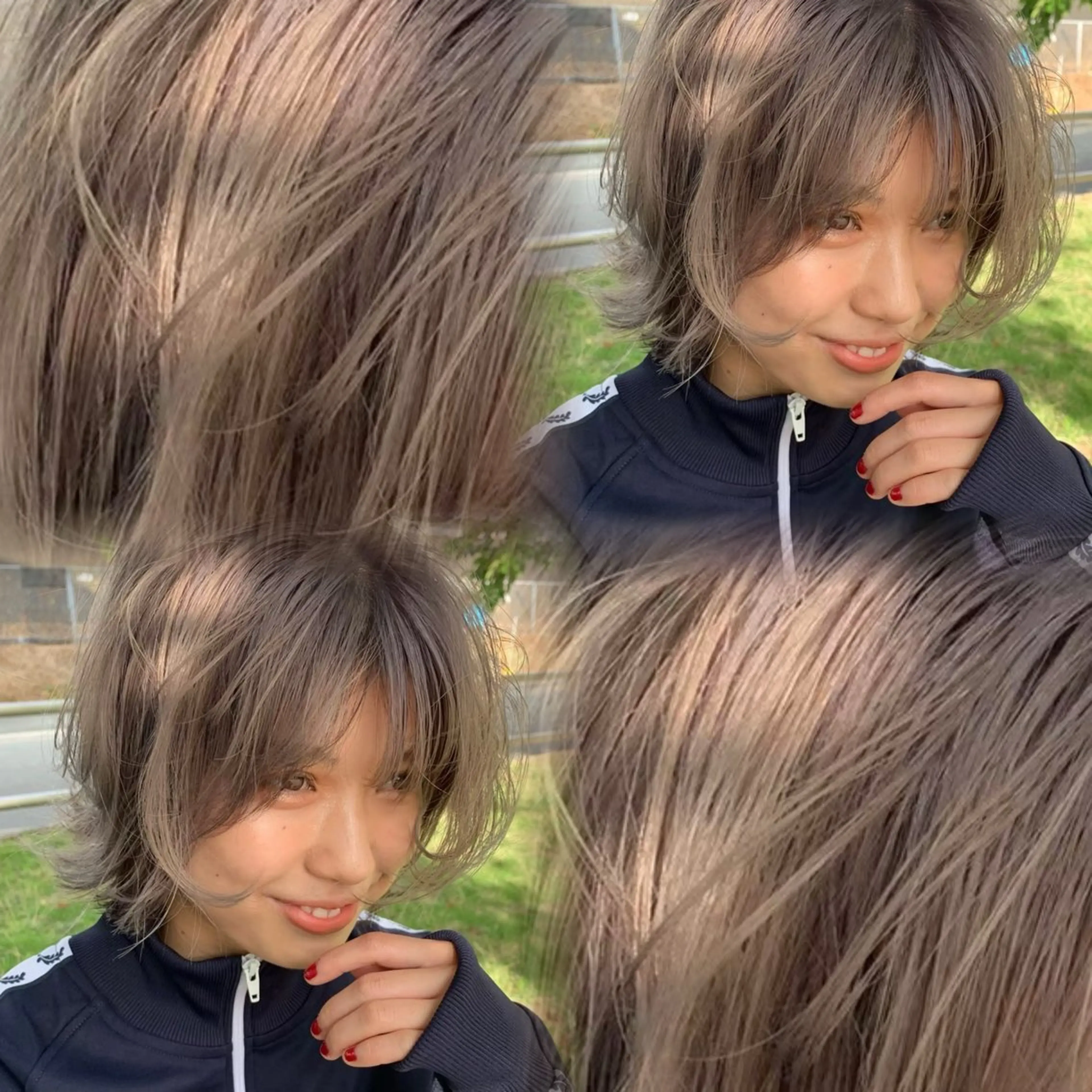 カラー 博多/ ブリーチ/暖色/色味のヘアスタイル