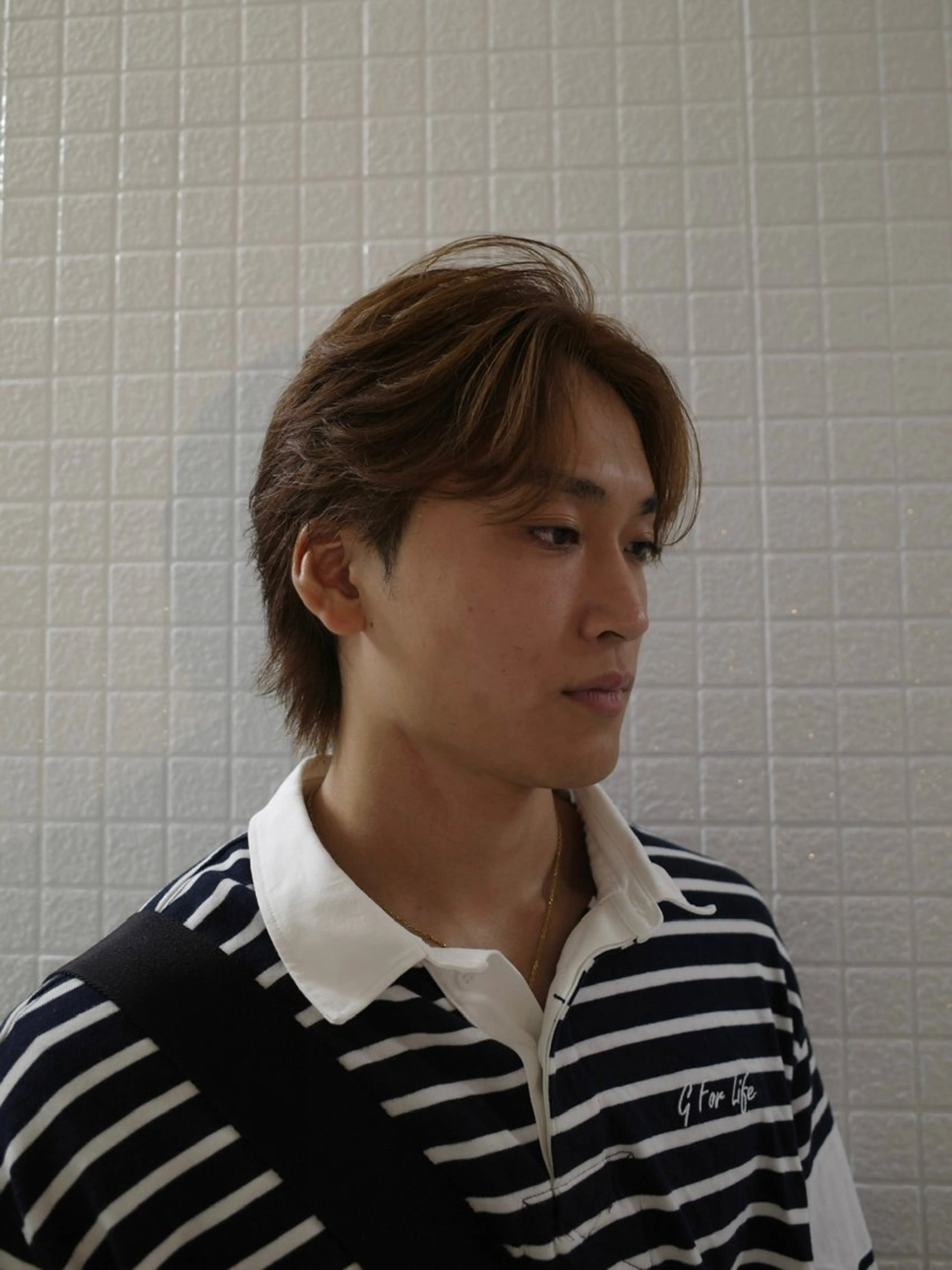 カラー パーマ メンズ センターパート ブラウンカラー ニュアンスパーマ カット パーマ トリートメント DX所属・✨メンズスタイル✨ Daiのヘアスタイル